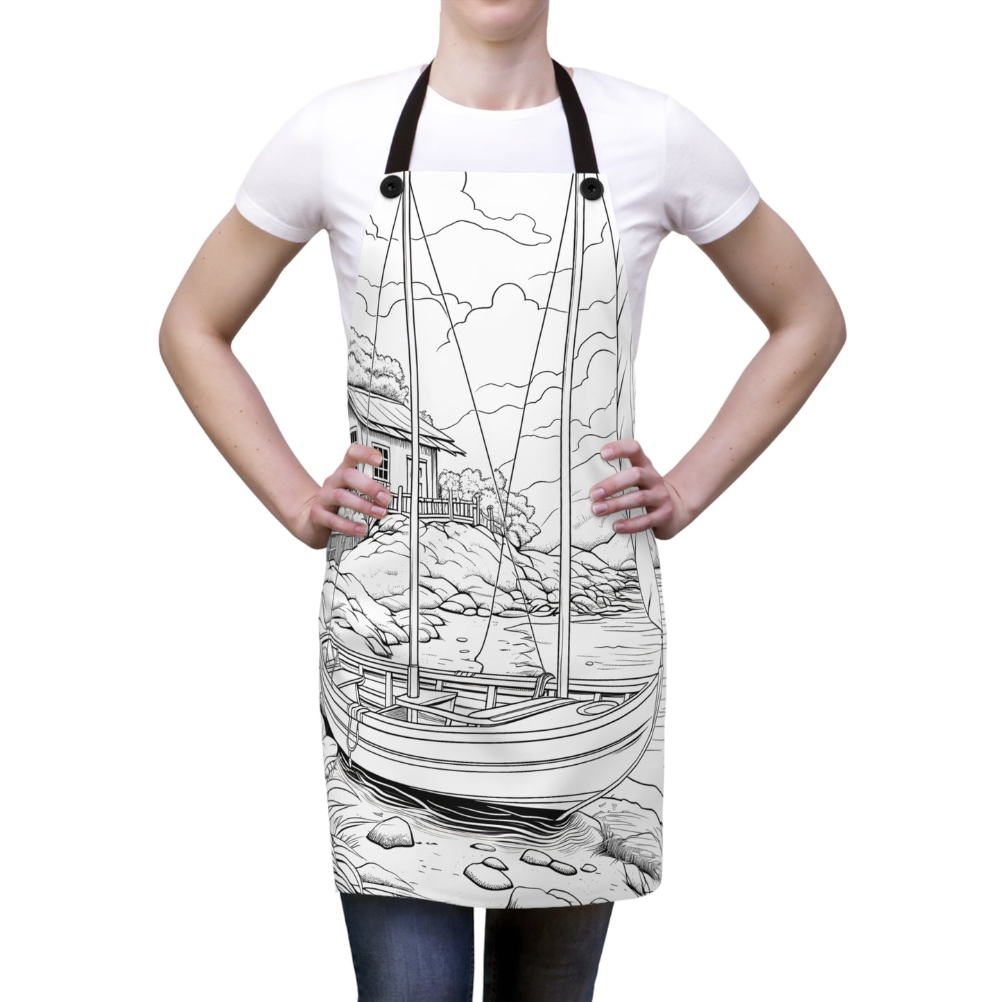 Apron Coloring Kit with 10 Fabric Markers - Riverside House