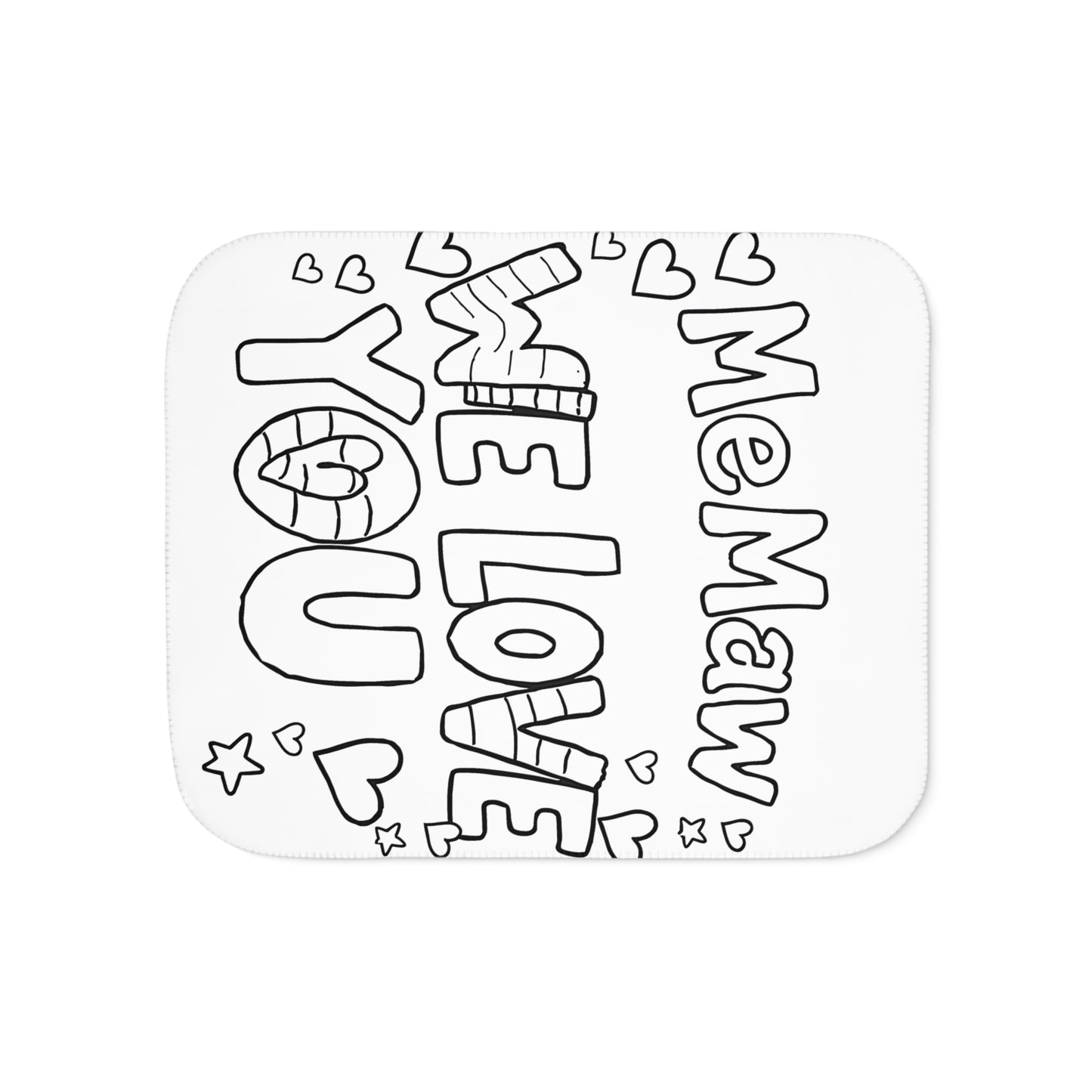 Blanket Coloring Kit with 10 Fabric Markers - Love Message