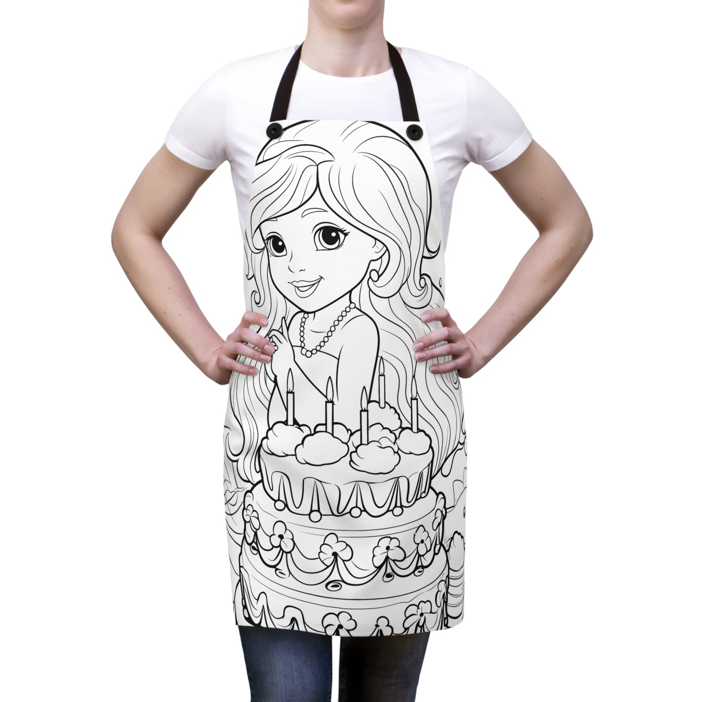 Apron Coloring Kit with 10 Fabric Markers - Birthday Celebration