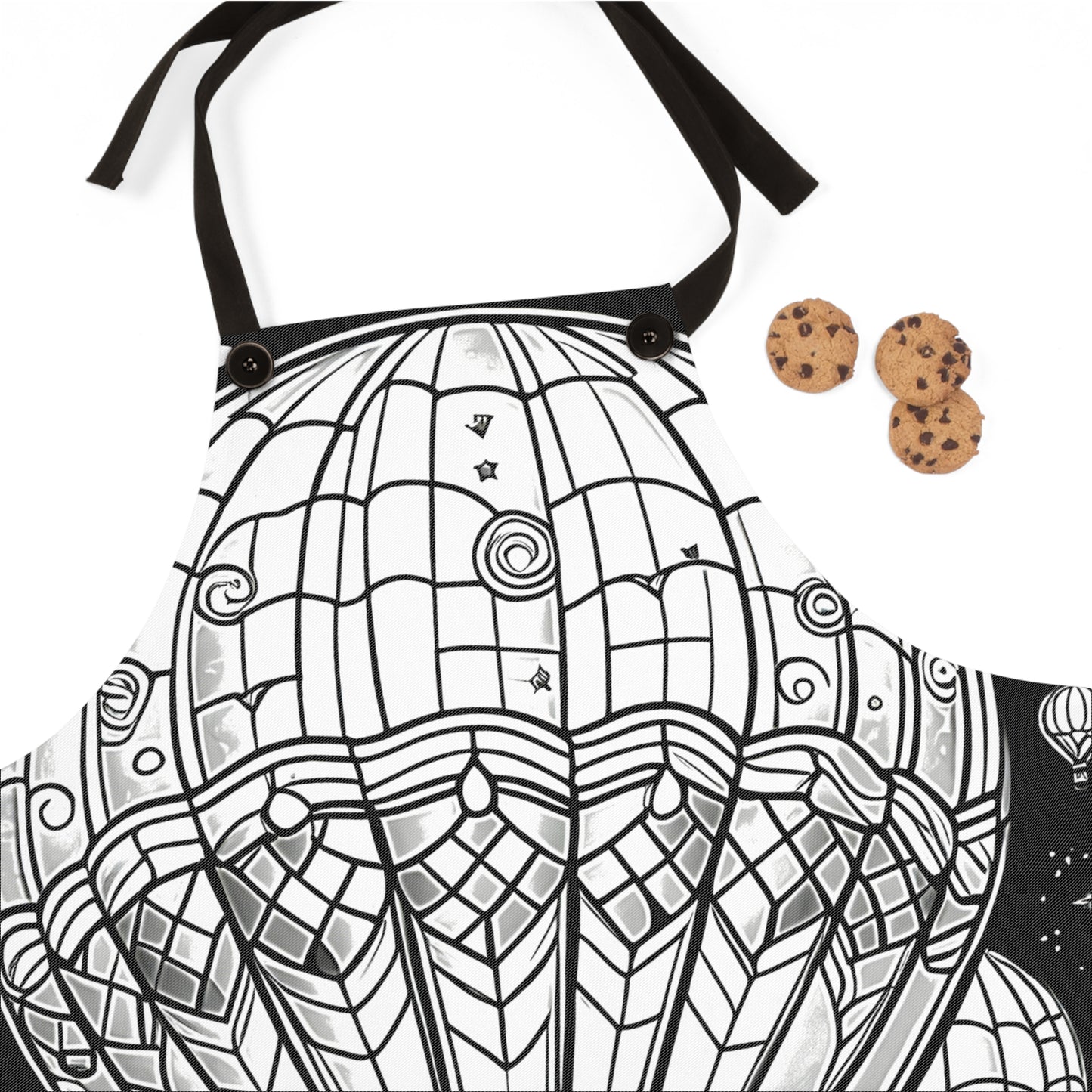 Apron Coloring Kit with 10 Fabric Markers - Hot Air Balloons