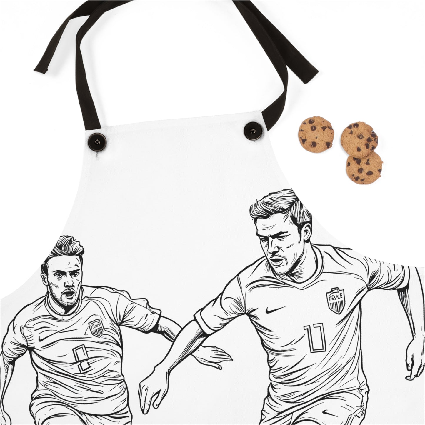 Apron Coloring Kit with 10 Fabric Markers - Soccer