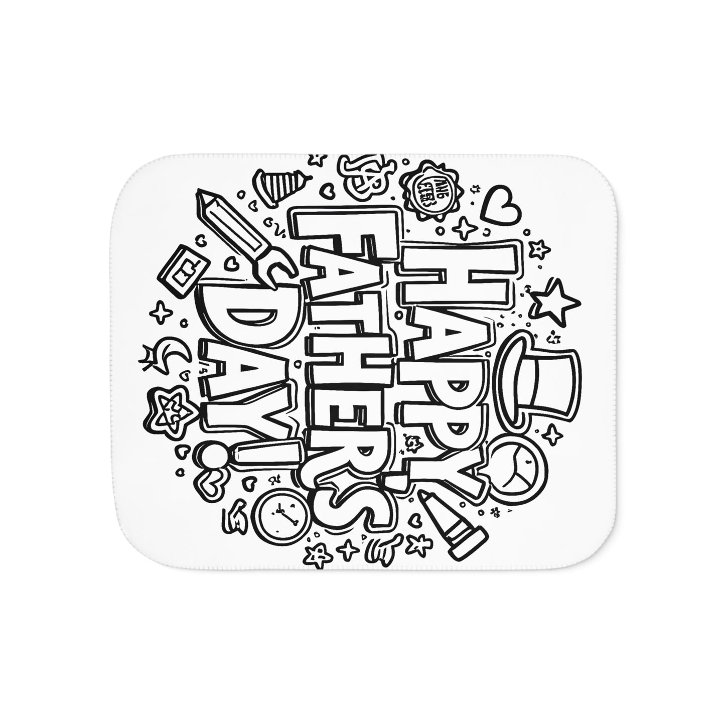 Blanket Coloring Kit with 10 Fabric Markers - Father's Day