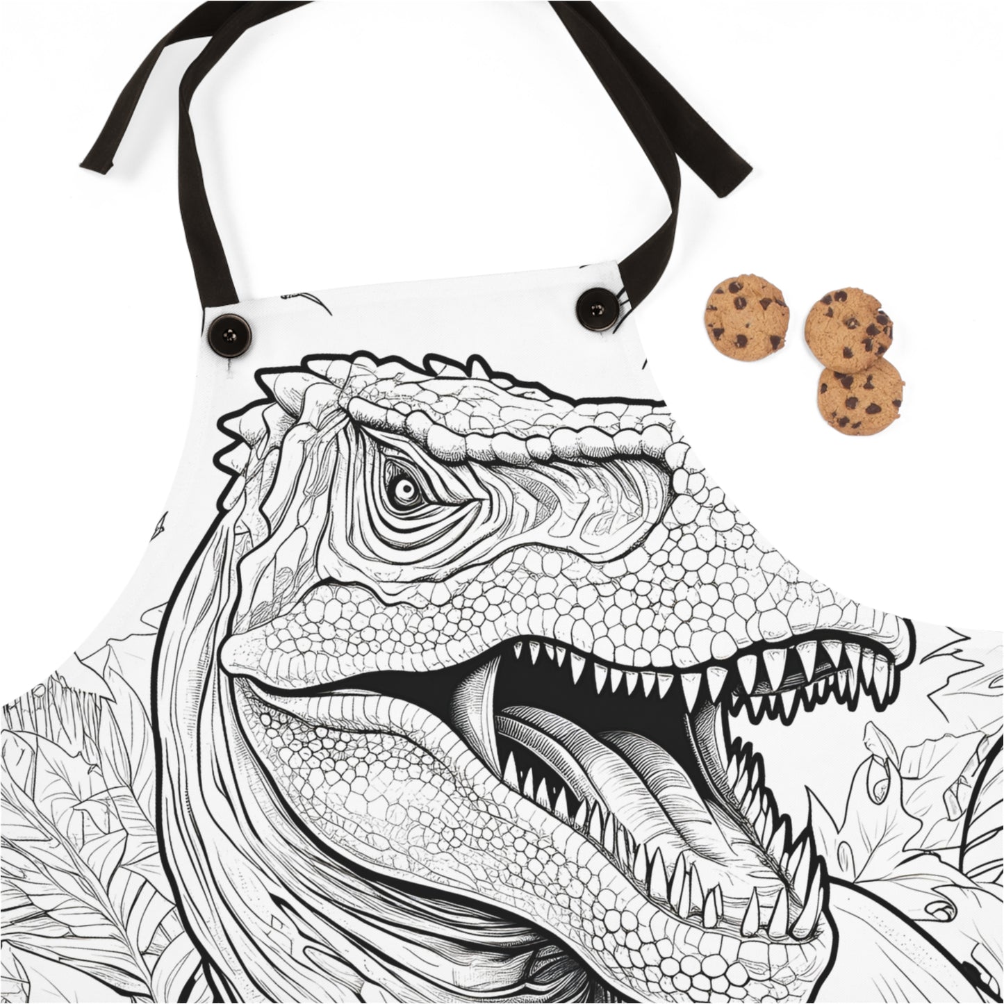 Apron Coloring Kit with 10 Fabric Markers - Tyrannosaurus Rex