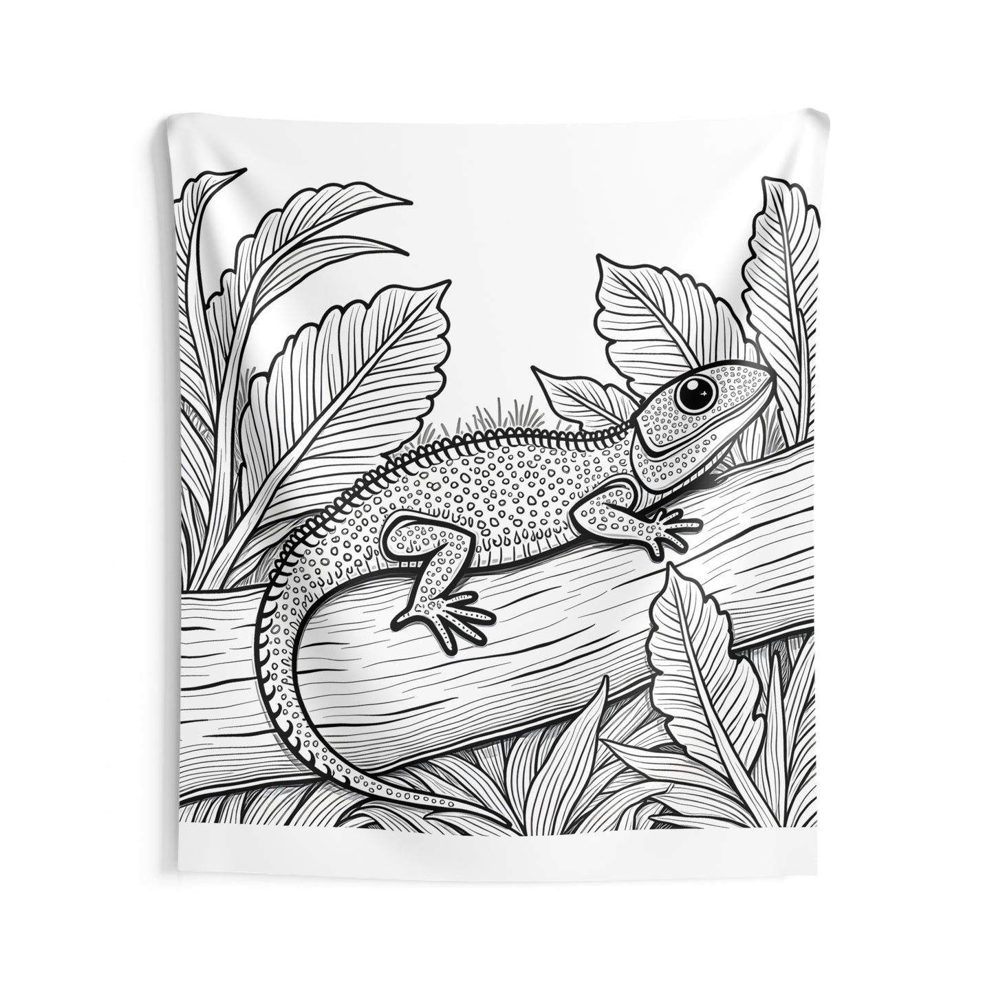 Indoor Wall Tapestries Coloring Kit with 10 Fabric Markers - Lizard