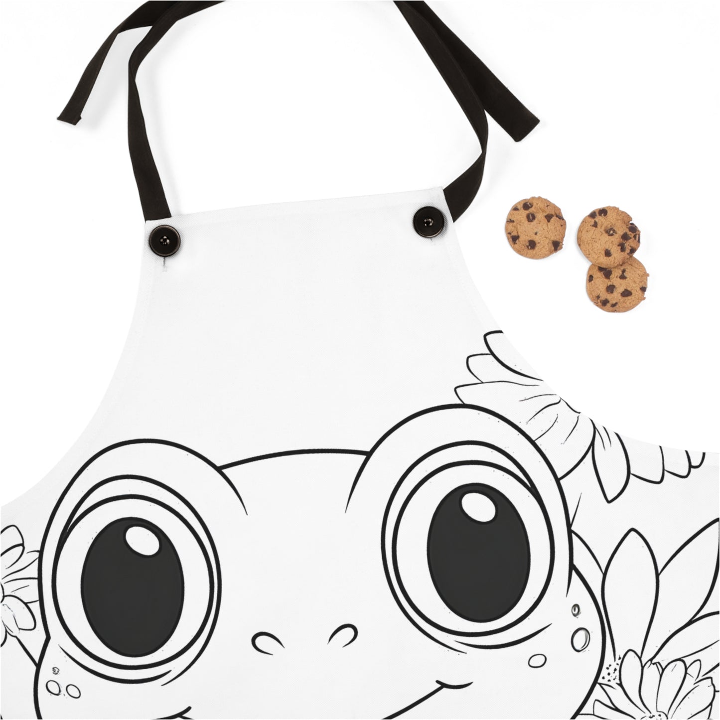 Apron Coloring Kit with 10 Fabric Markers - Cute Frog