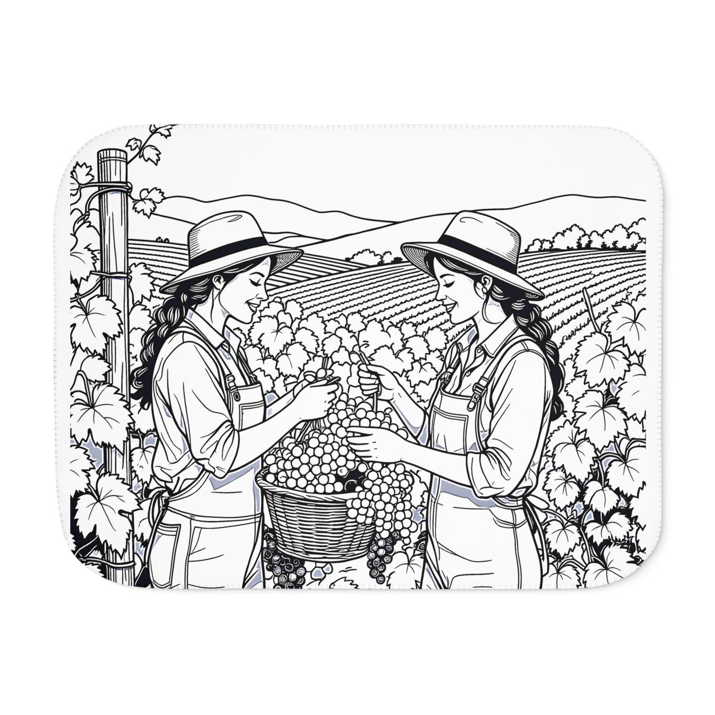 Blanket Coloring Kit with 10 Fabric Markers - Grape Harvest