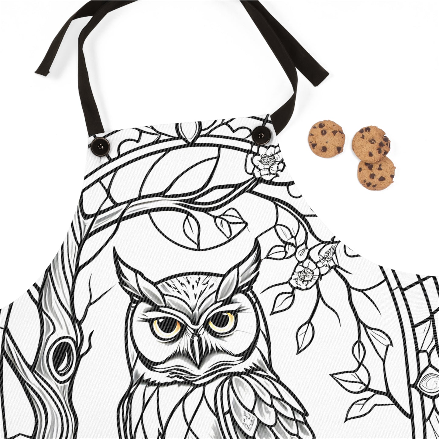 Apron Coloring Kit with 10 Fabric Markers - Owl