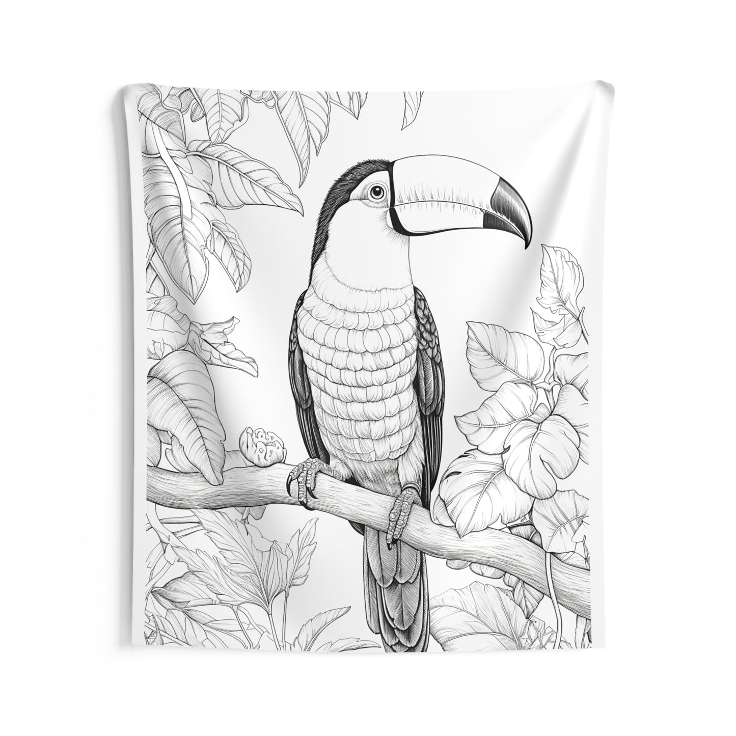 Indoor Wall Tapestries Coloring Kit with 10 Fabric Markers - Toucan