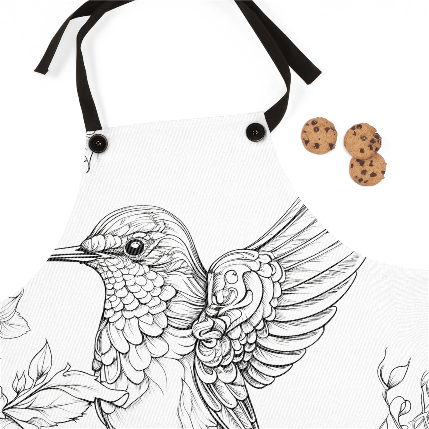 Apron Coloring Kit with 10 Fabric Markers - Hummingbird