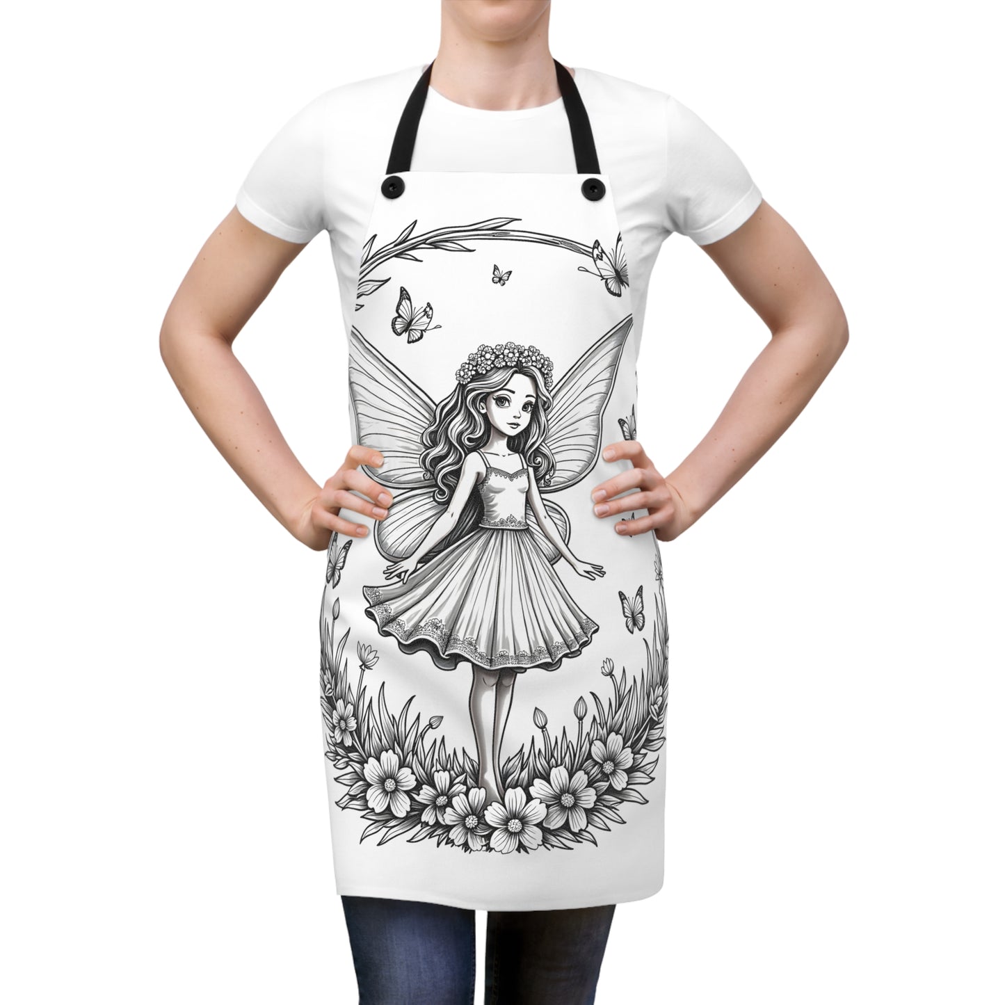 Apron Coloring Kit with 10 Fabric Markers - Nature Fairy