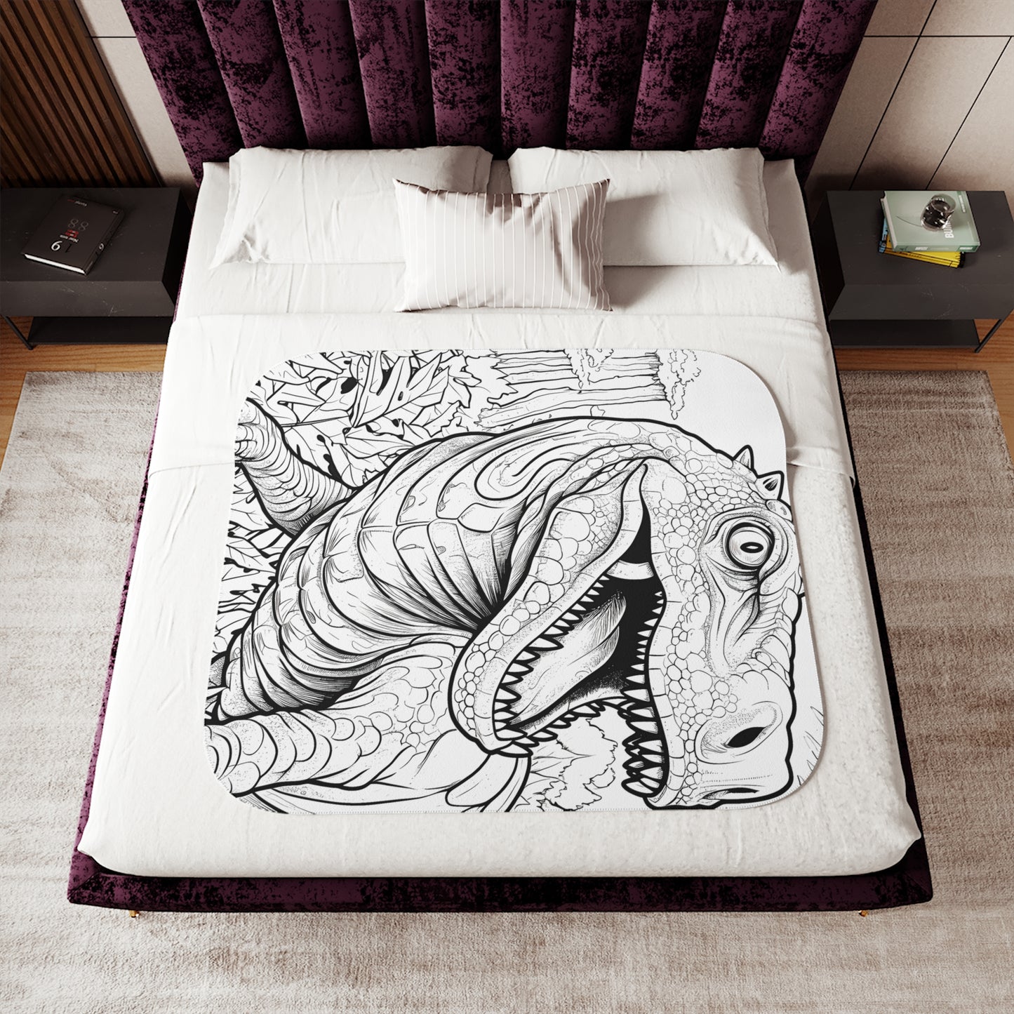 Blanket Coloring Kit with 10 Fabric Markers - Tyrannosaurus Rex