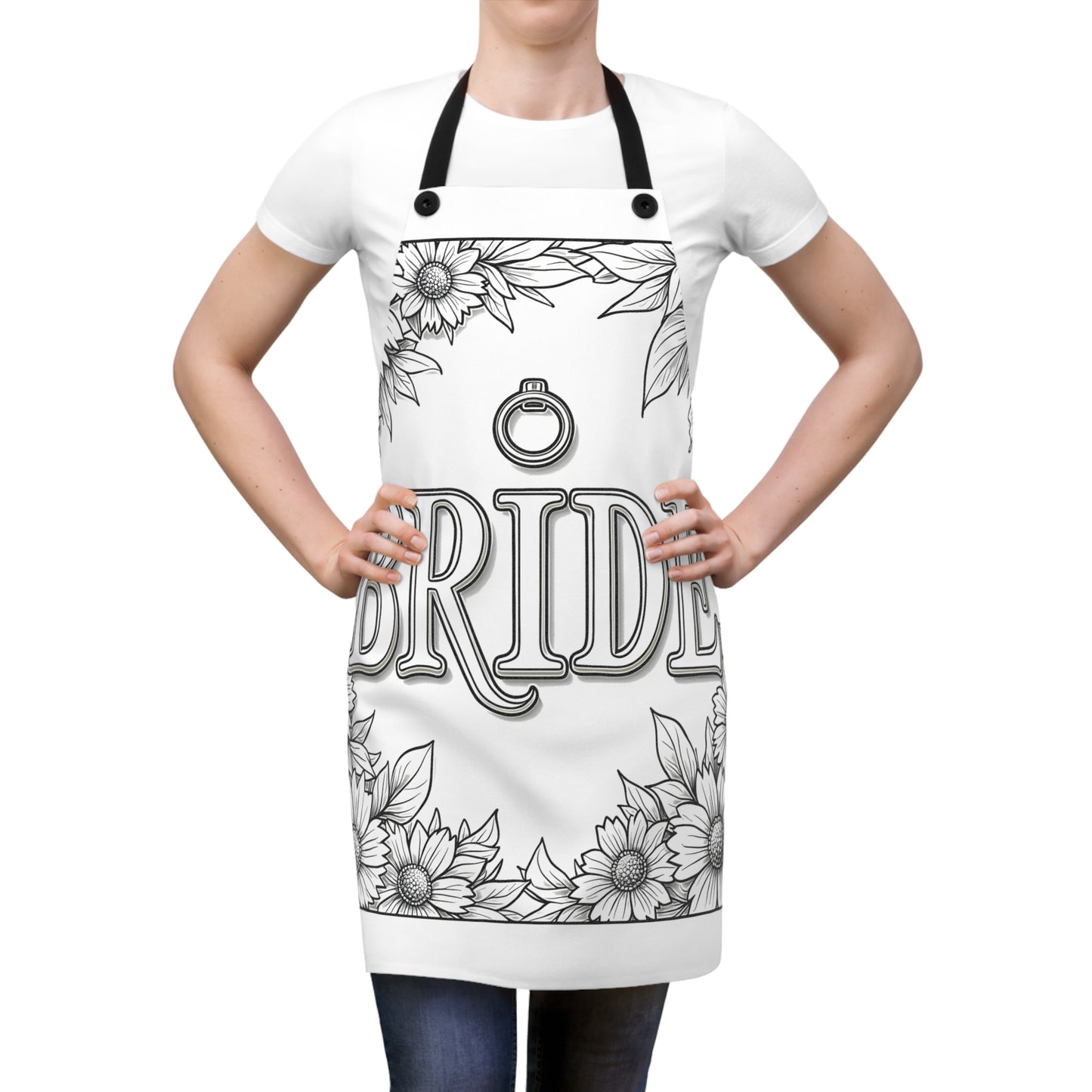 Apron Coloring Kit with 10 Fabric Markers - Bride