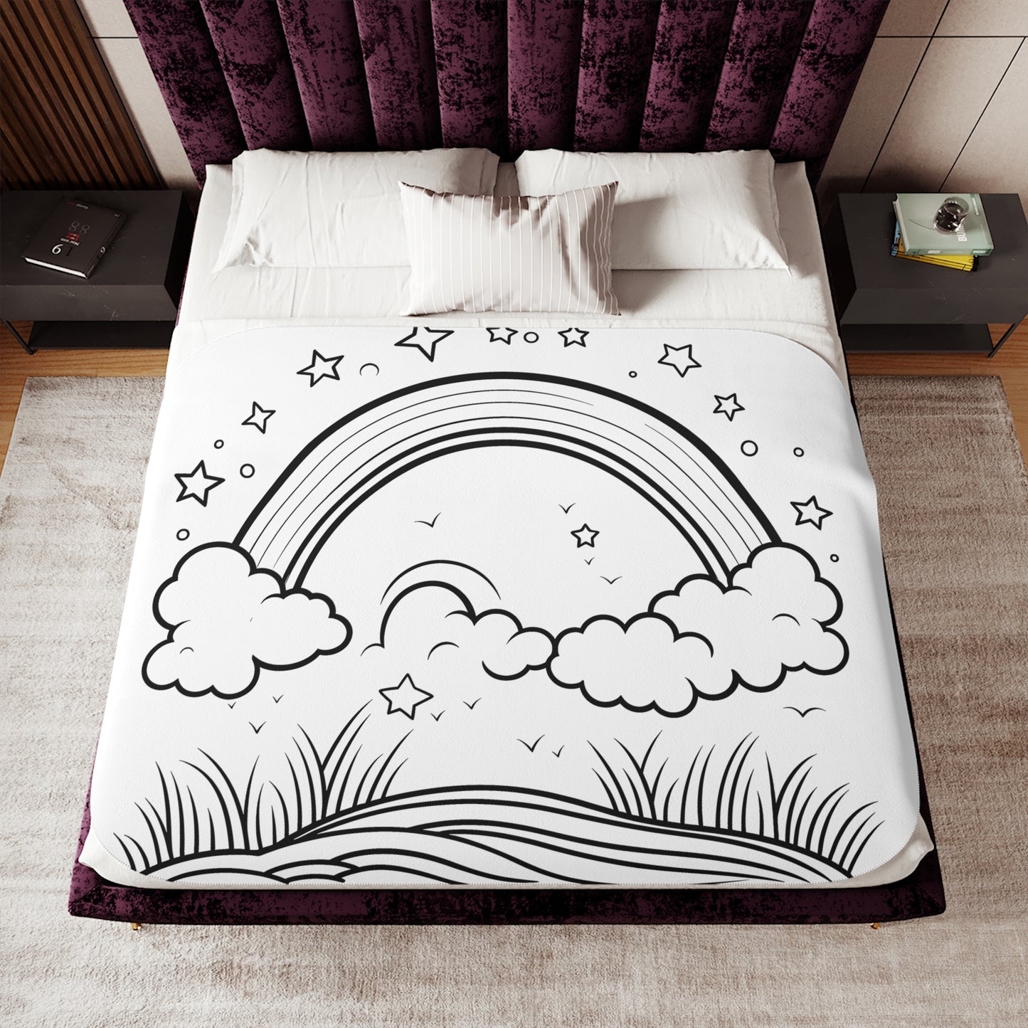 Blanket Coloring Kit with 10 Fabric Markers - Starry Sky