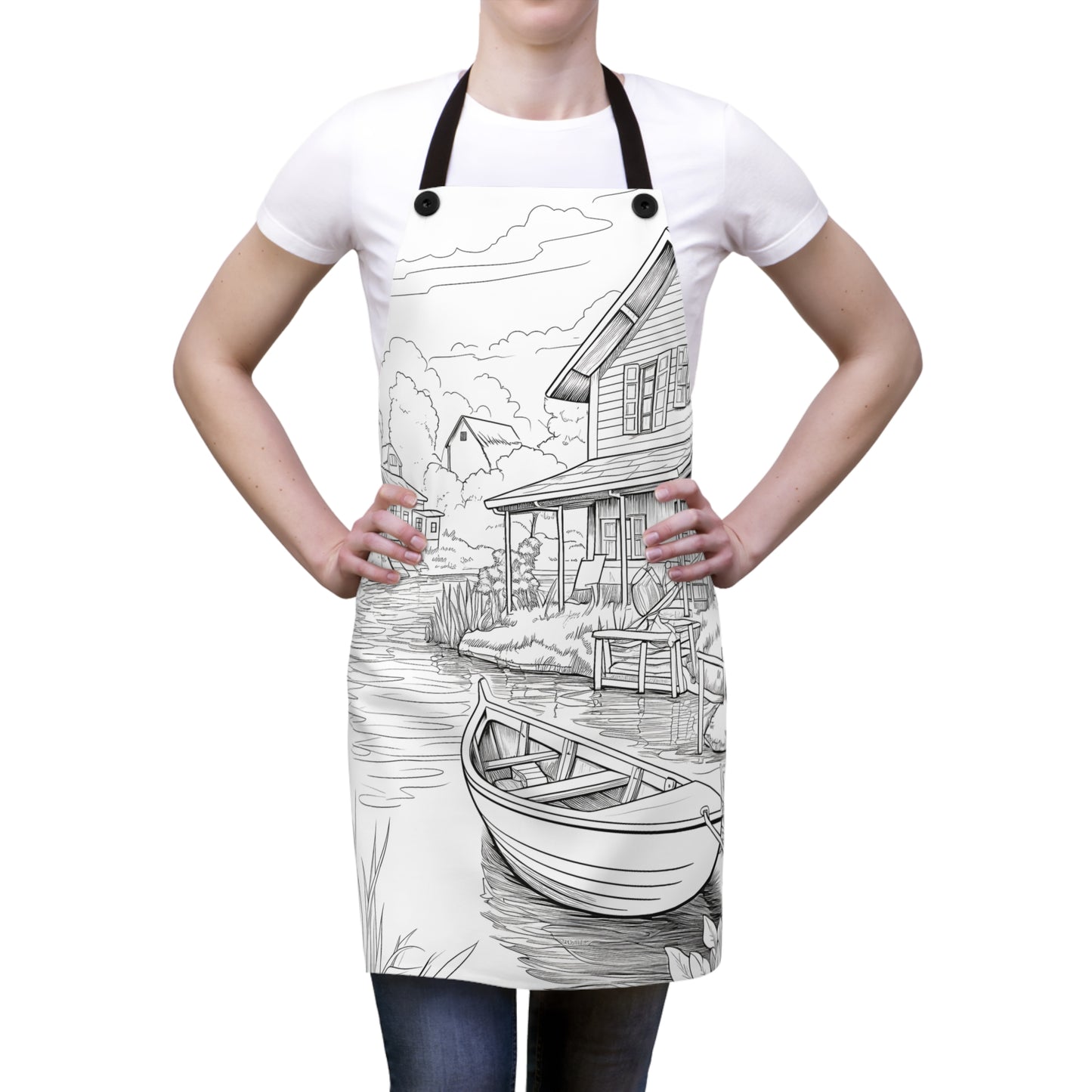 Apron Coloring Kit with 10 Fabric Markers - Riverside House