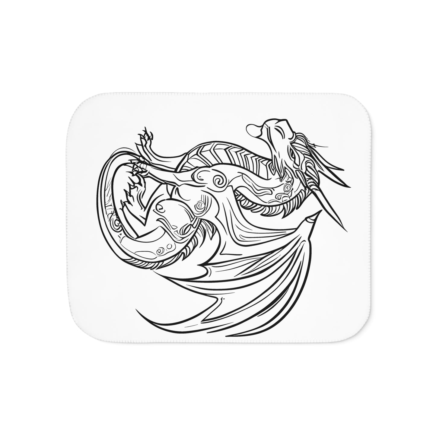 Blanket Coloring Kit with 10 Fabric Markers - Dragon