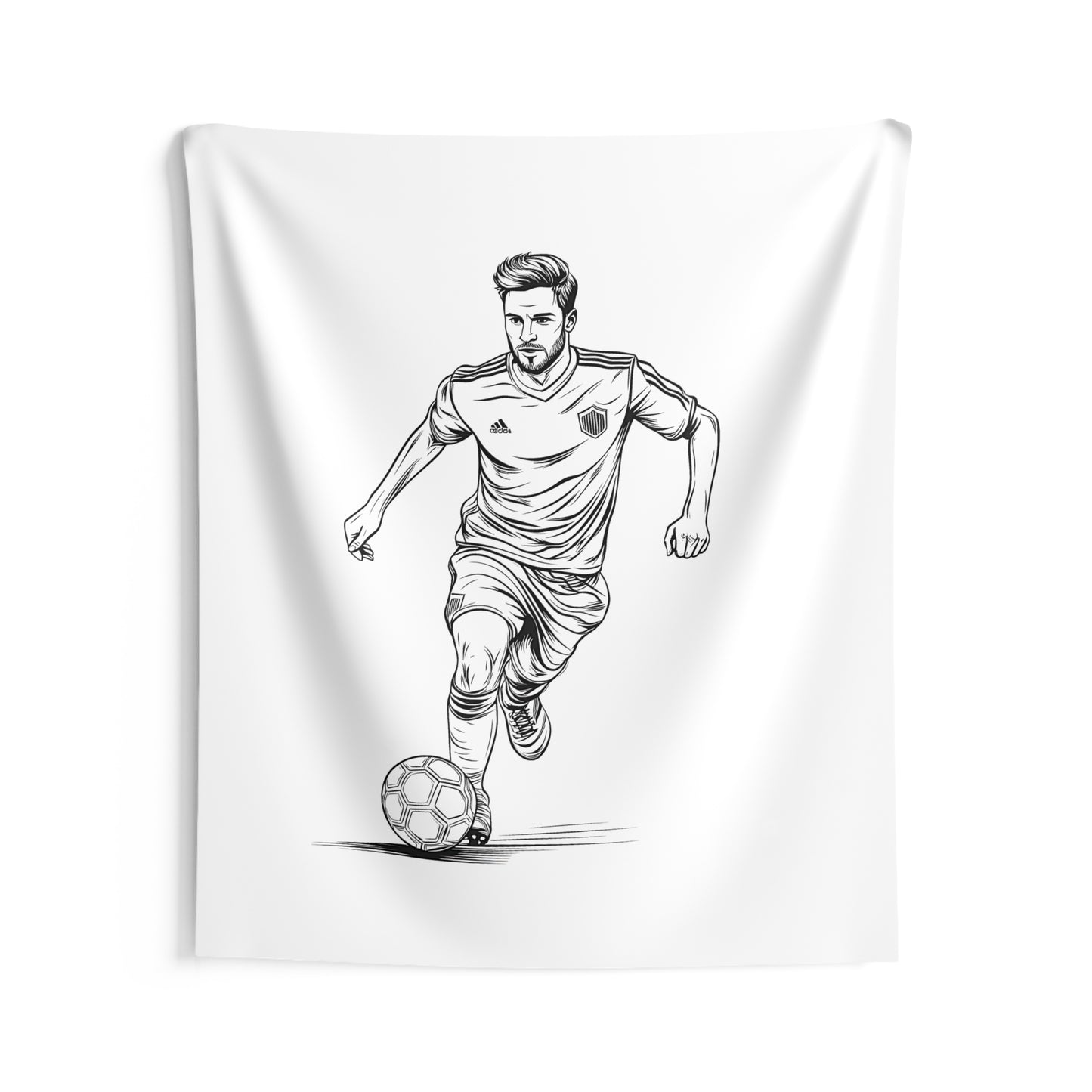 Indoor Wall Tapestries Coloring Kit with 10 Fabric Markers - Soccer