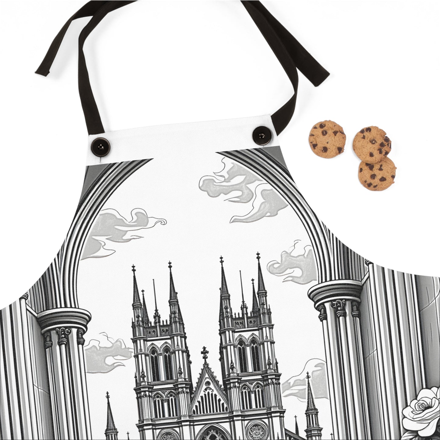 Apron Coloring Kit with 10 Fabric Markers - Gothic Cathedral