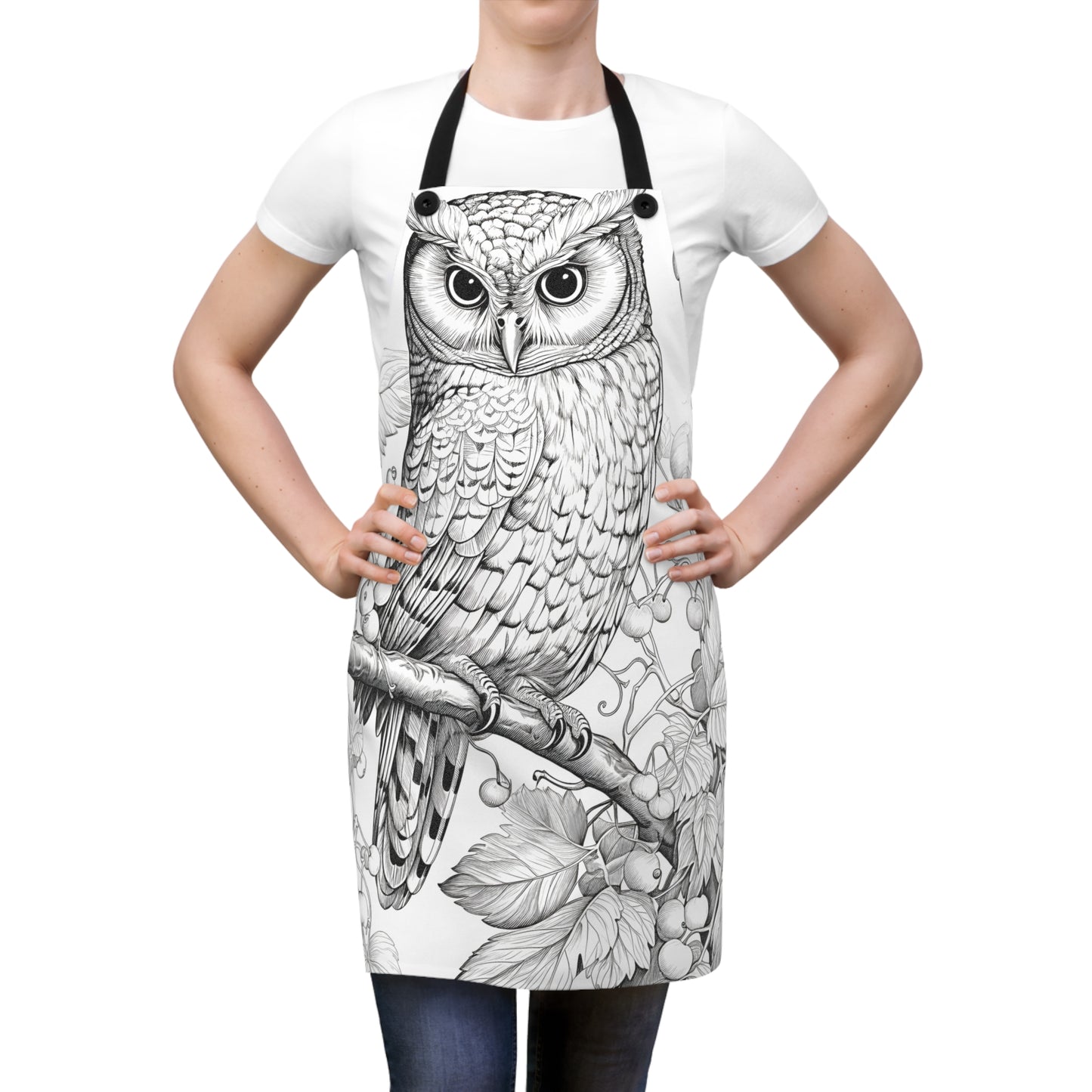 Apron Coloring Kit with 10 Fabric Markers - Owl