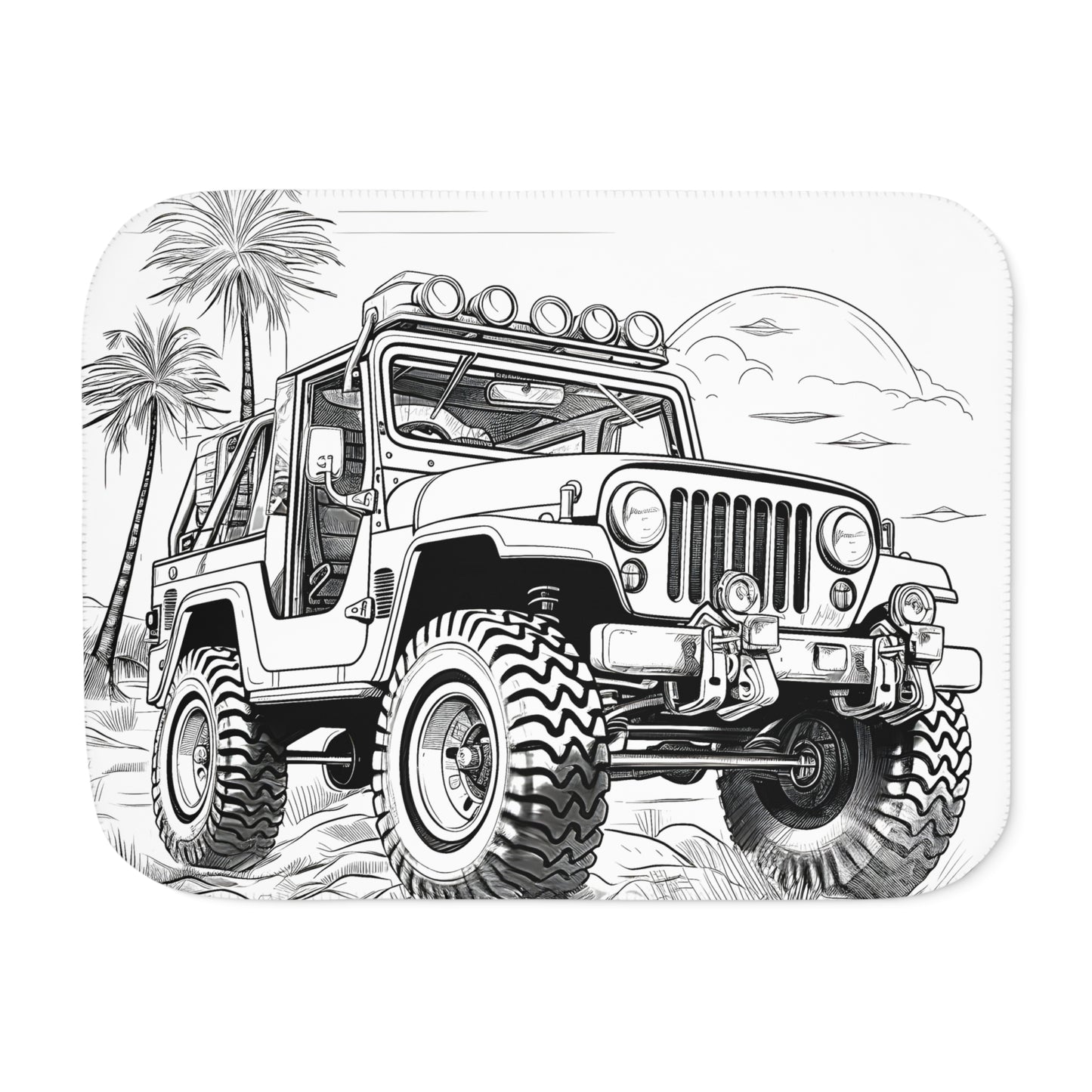 Blanket Coloring Kit with 10 Fabric Markers - Jeep