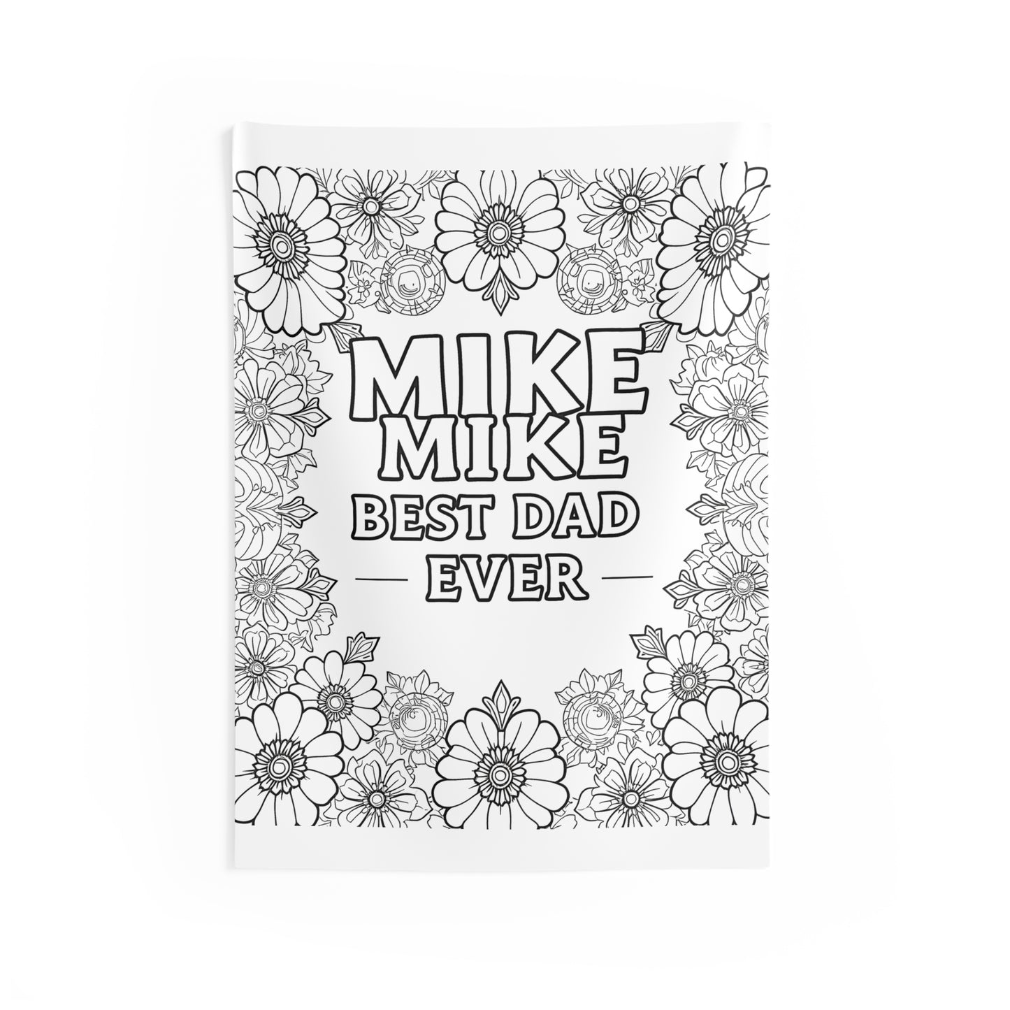 Indoor Wall Tapestries Coloring Kit with 10 Fabric Markers - Best Dad