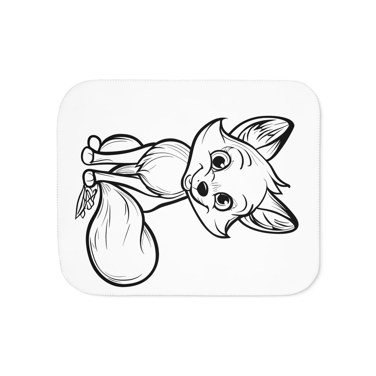 Blanket Coloring Kit with 10 Fabric Markers - Cute Fox