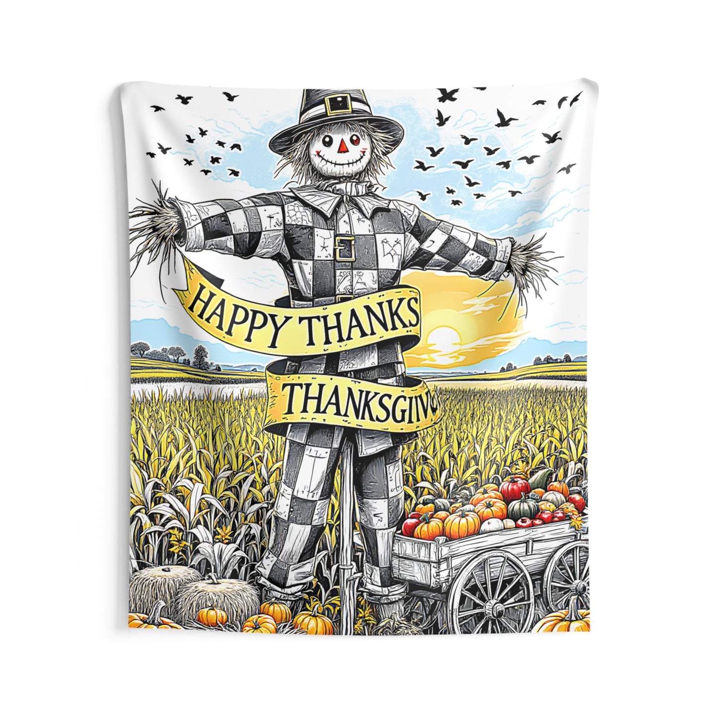 Indoor Wall Tapestries Colorful Graphic Design - Scarecrow