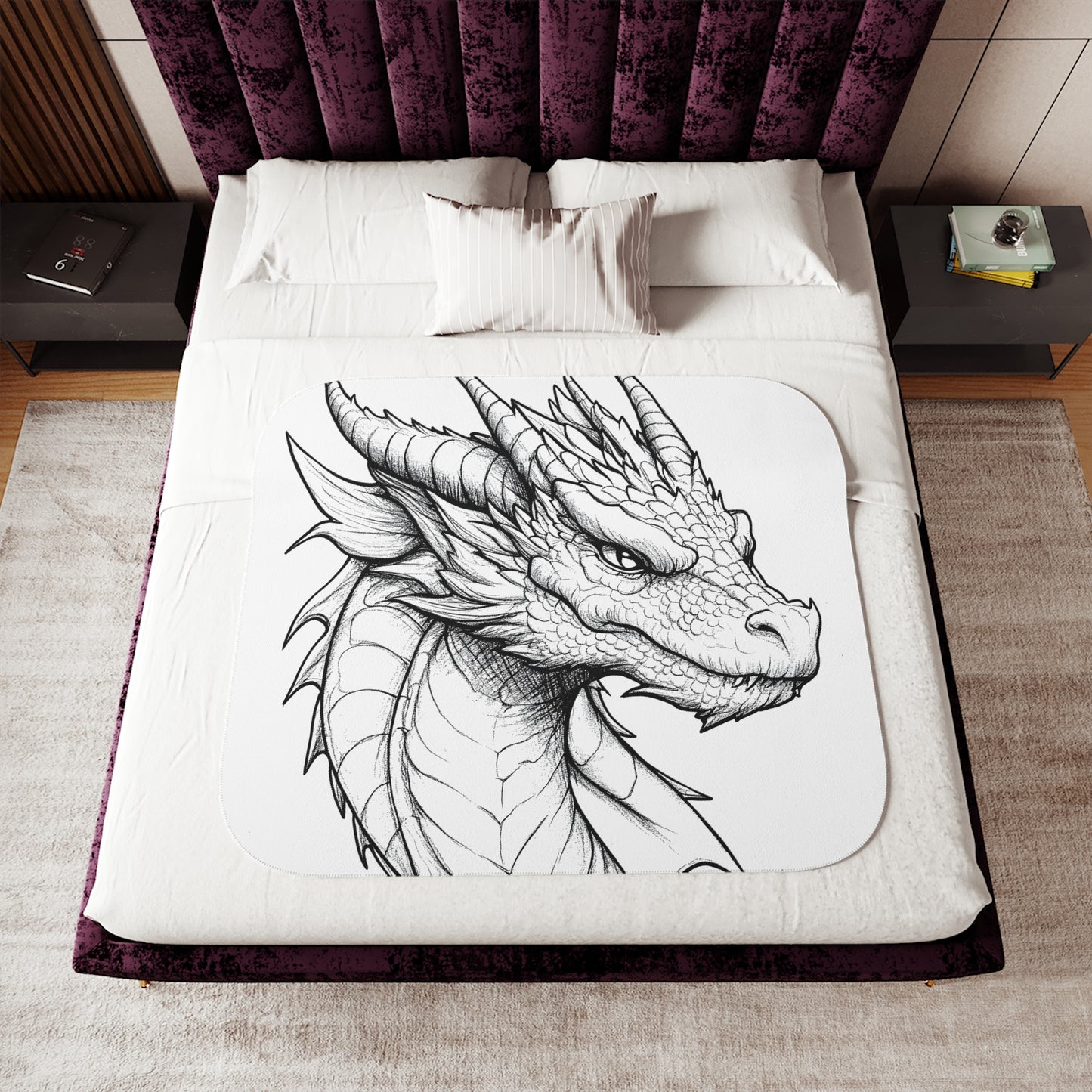 Blanket Coloring Kit with 10 Fabric Markers - Dragon