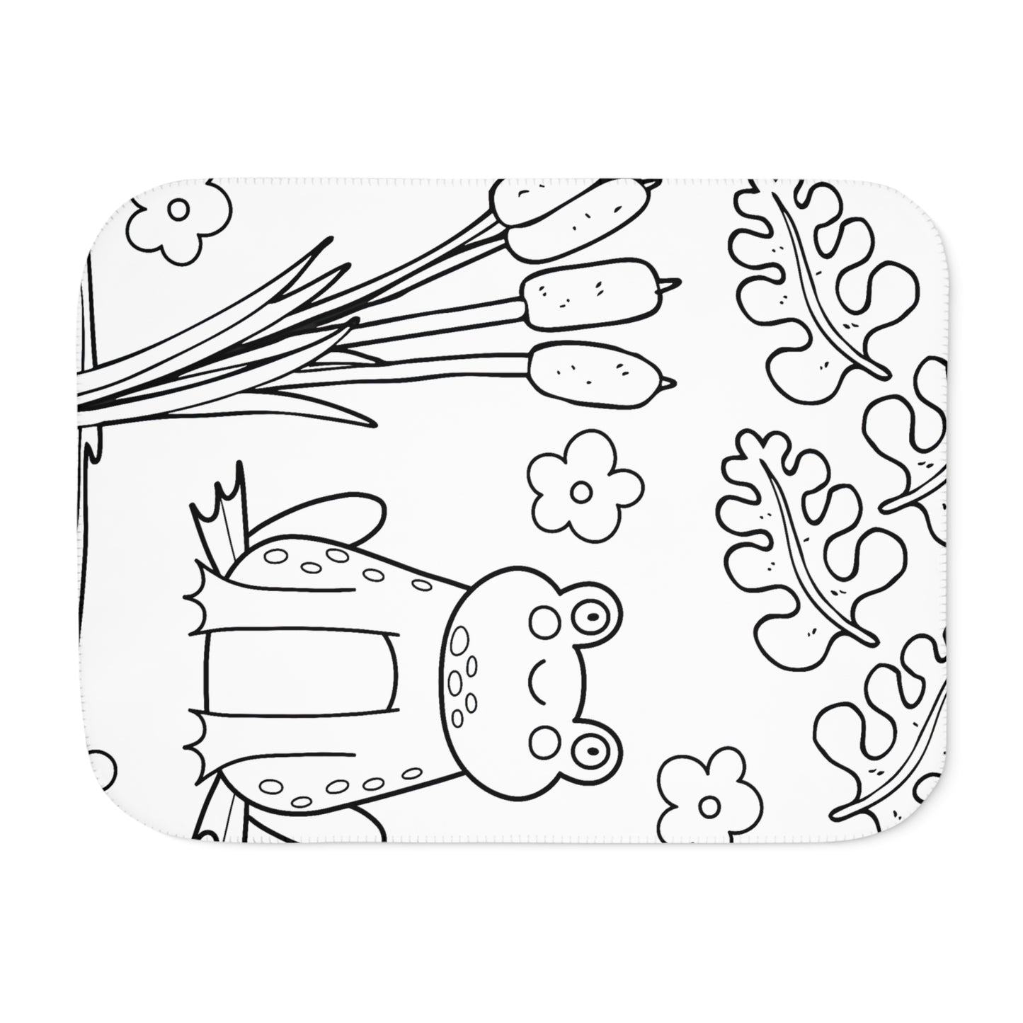 Blanket Coloring Kit with 10 Fabric Markers - Frog