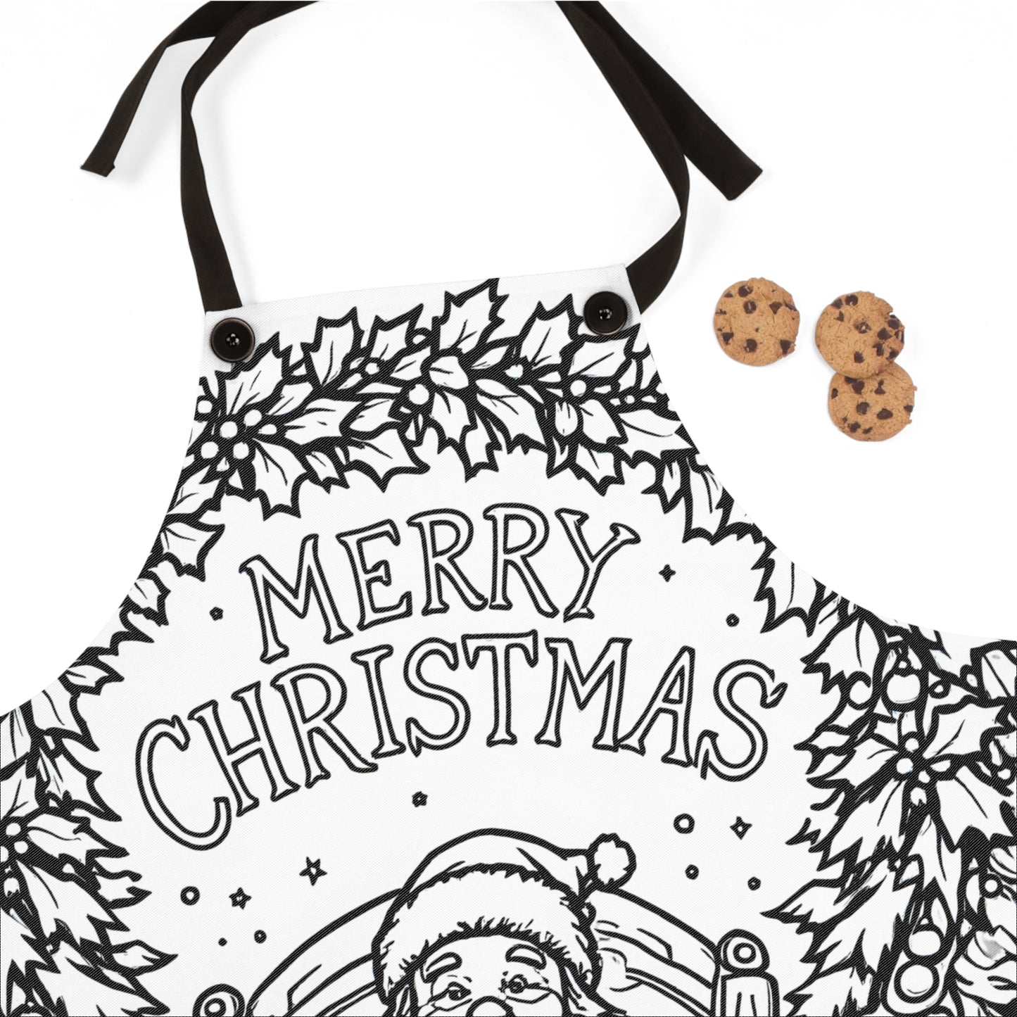 Apron Coloring Kit with 10 Fabric Markers - Santa Claus