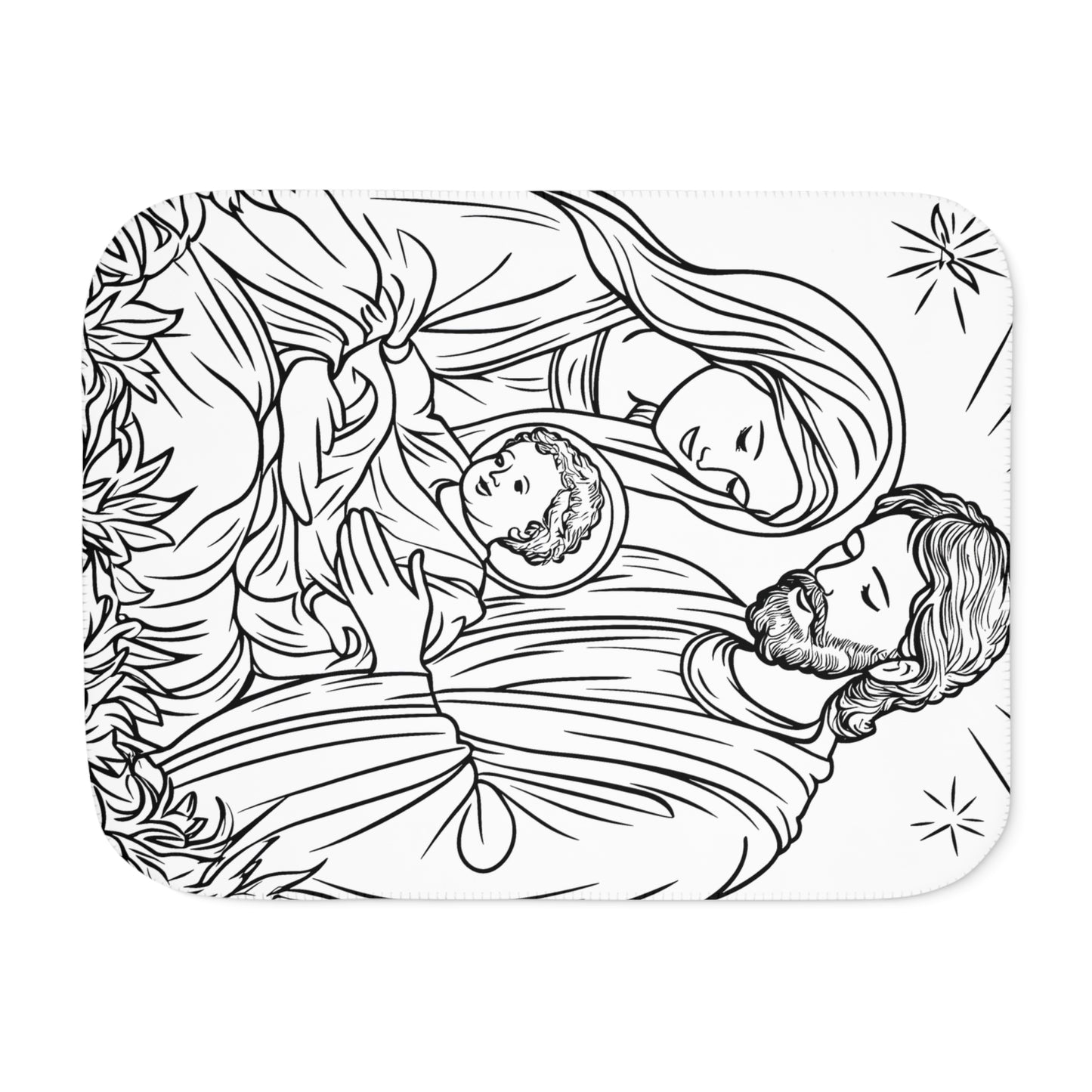 Blanket Coloring Kit with 10 Fabric Markers - Holy Family