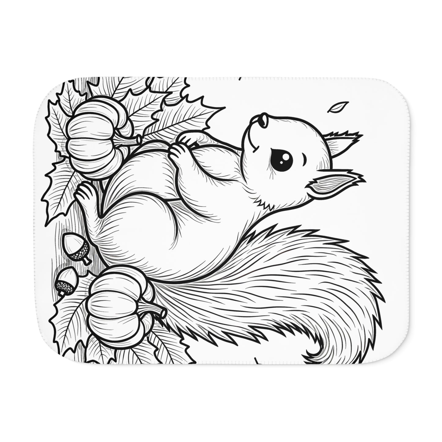 Blanket Coloring Kit with 10 Fabric Markers - Squirrel