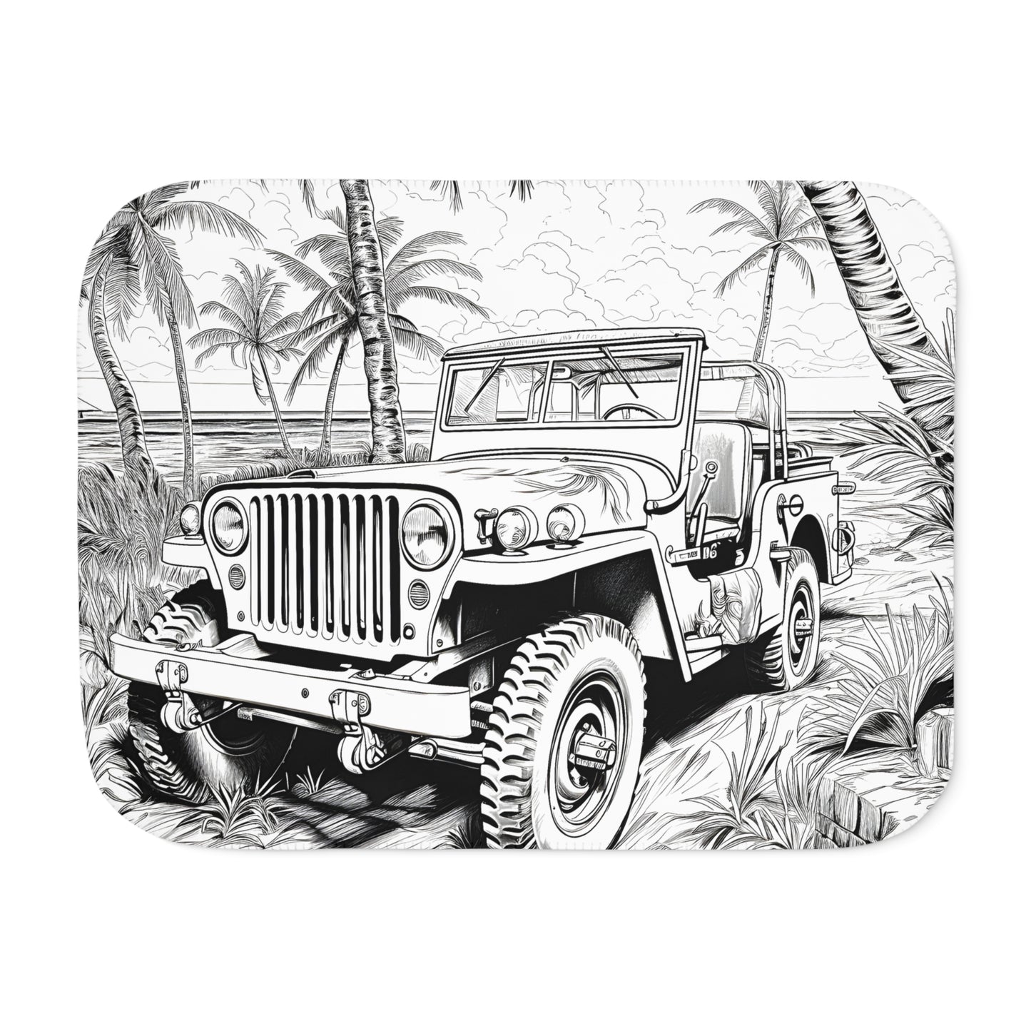 Blanket Coloring Kit with 10 Fabric Markers - Jeep