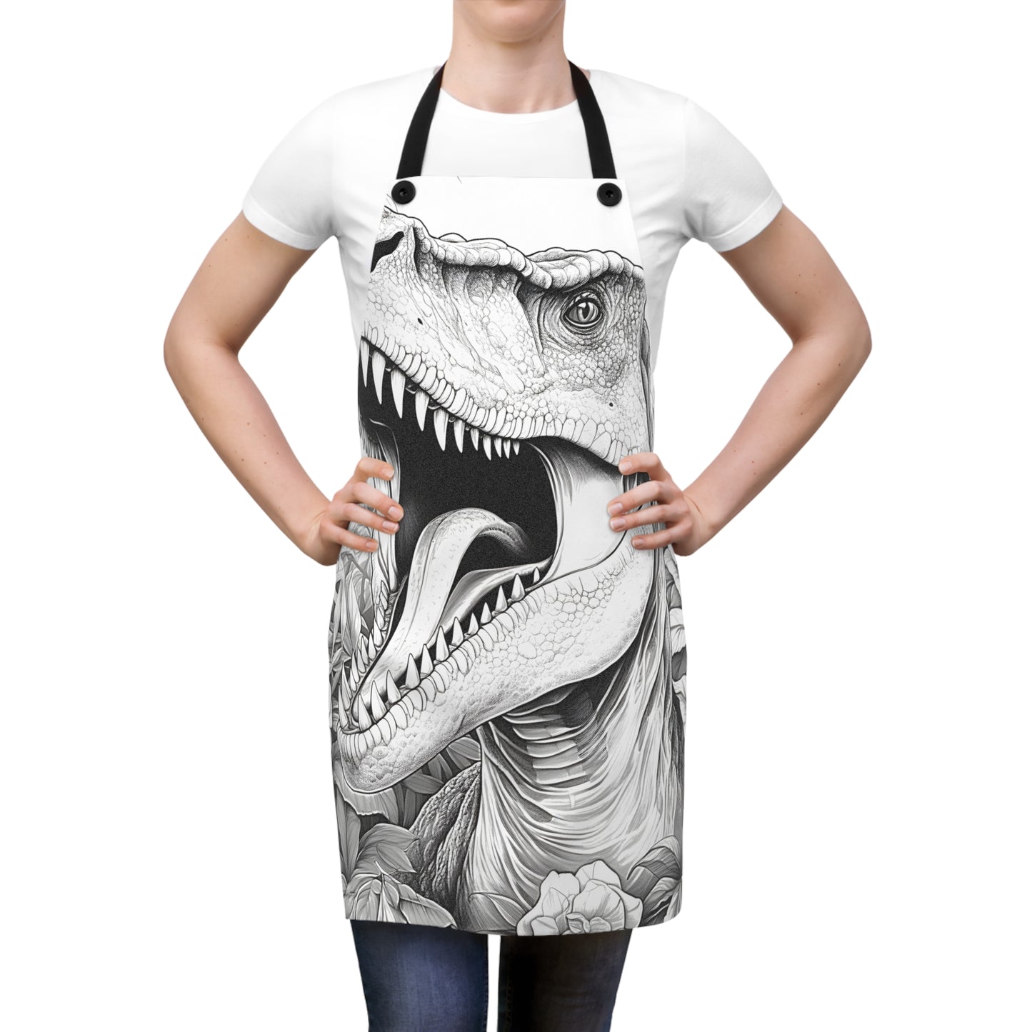 Apron Coloring Kit with 10 Fabric Markers - Tyrannosaurus Rex