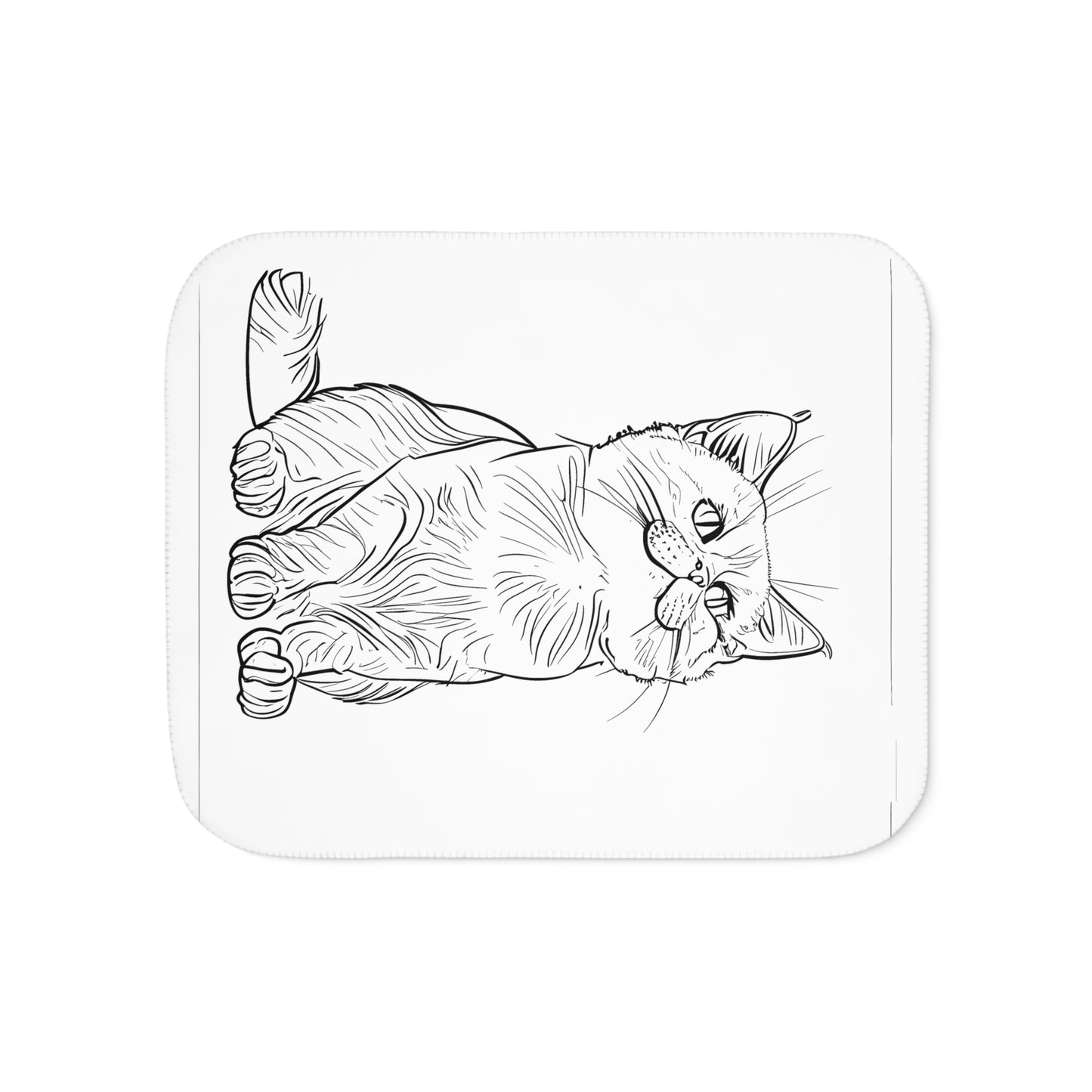 Blanket Coloring Kit with 10 Fabric Markers - Sitting Cat