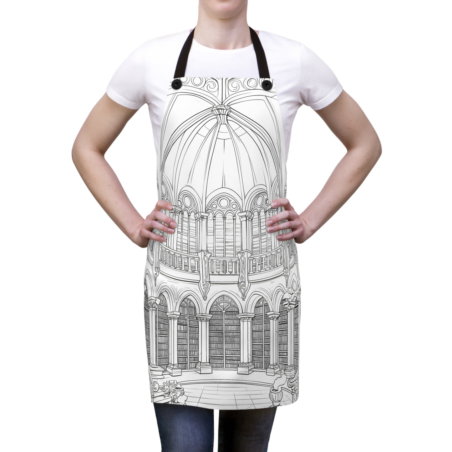 Apron Coloring Kit with 10 Fabric Markers - Historic Library