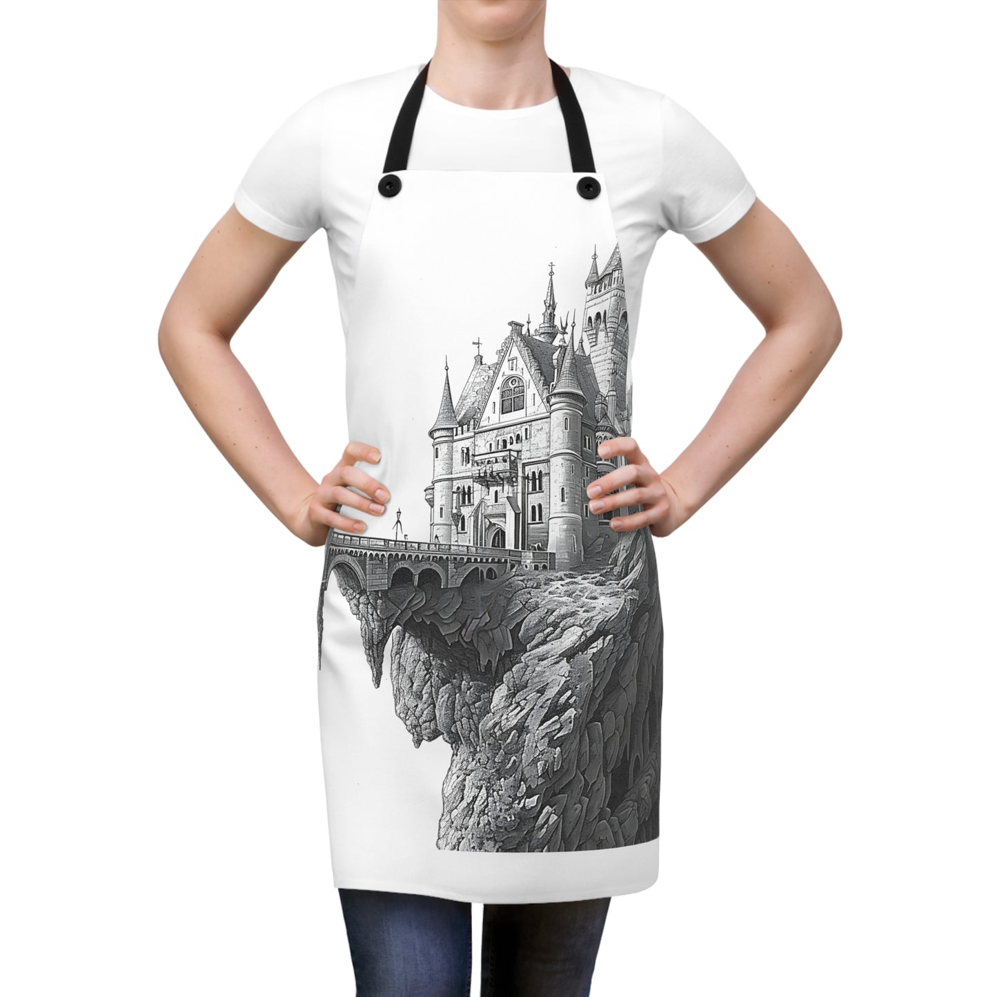 Apron Coloring Kit with 10 Fabric Markers - Castle on Cliff