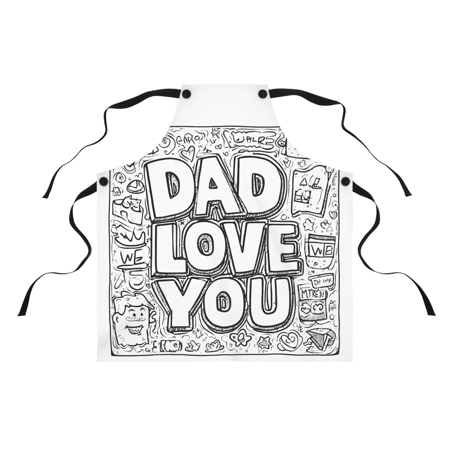 Apron Coloring Kit with 10 Fabric Markers - Love for Dad