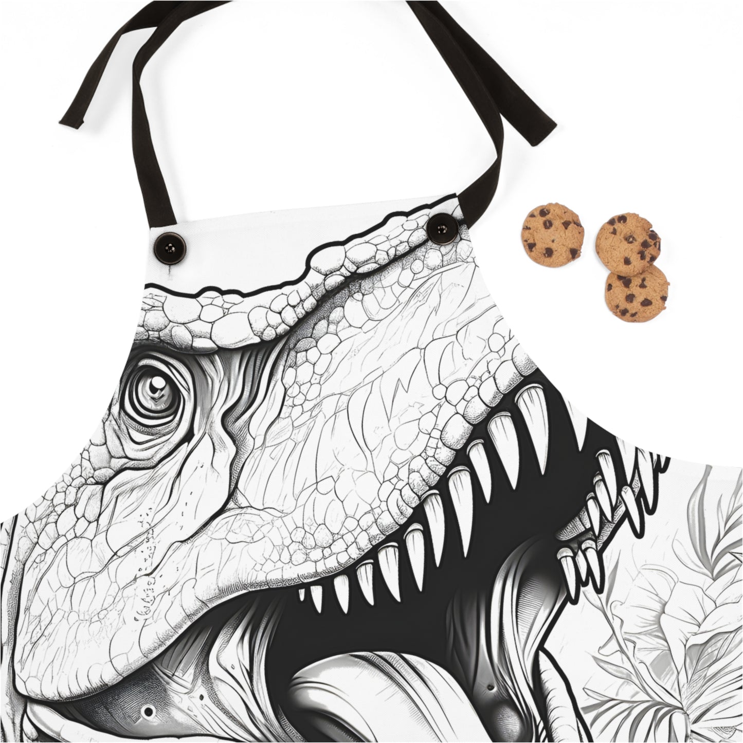 Apron Coloring Kit with 10 Fabric Markers - Tyrannosaurus Rex