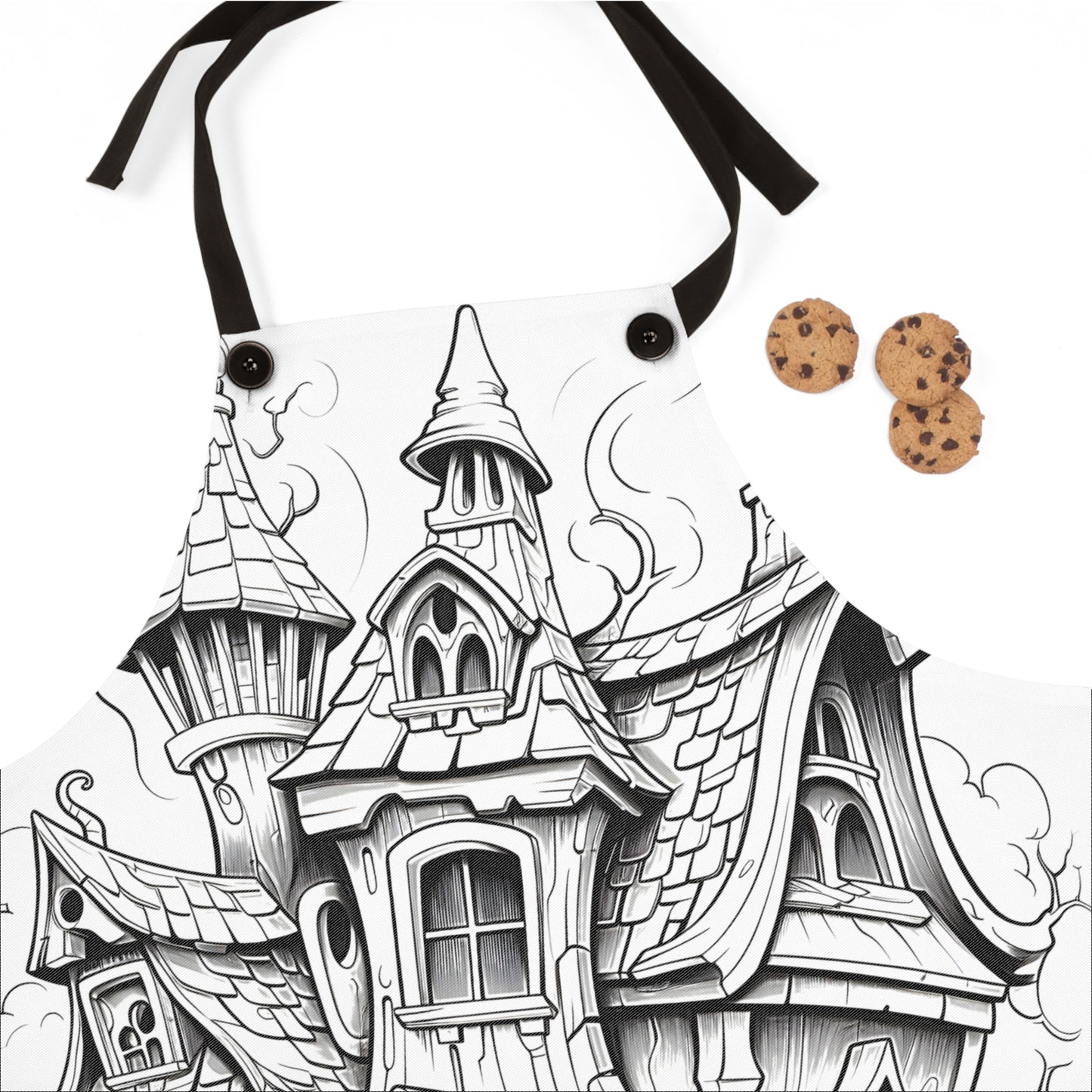 Apron Coloring Kit with 10 Fabric Markers - Whimsical House