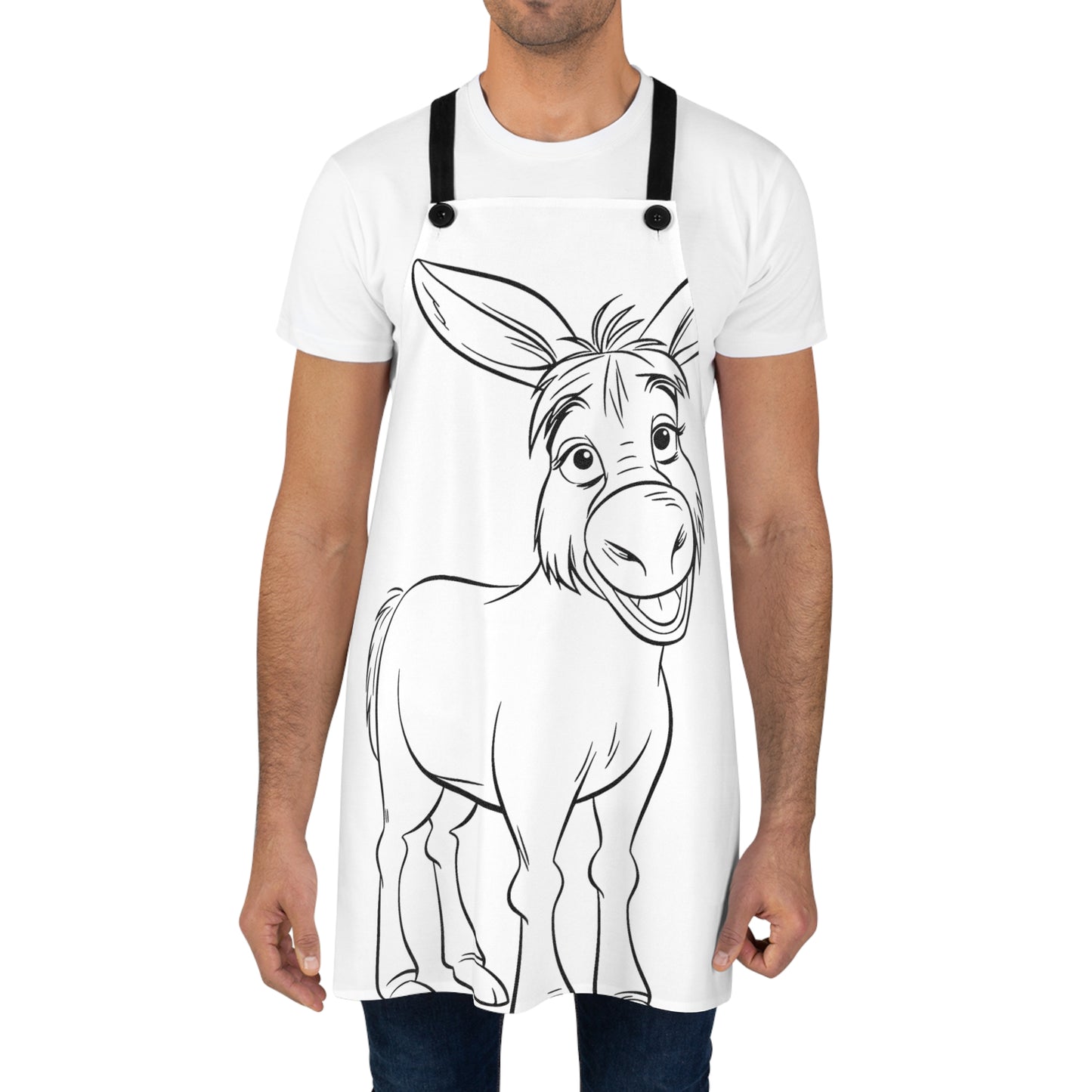 Apron Coloring Kit with 10 Fabric Markers - Donkey
