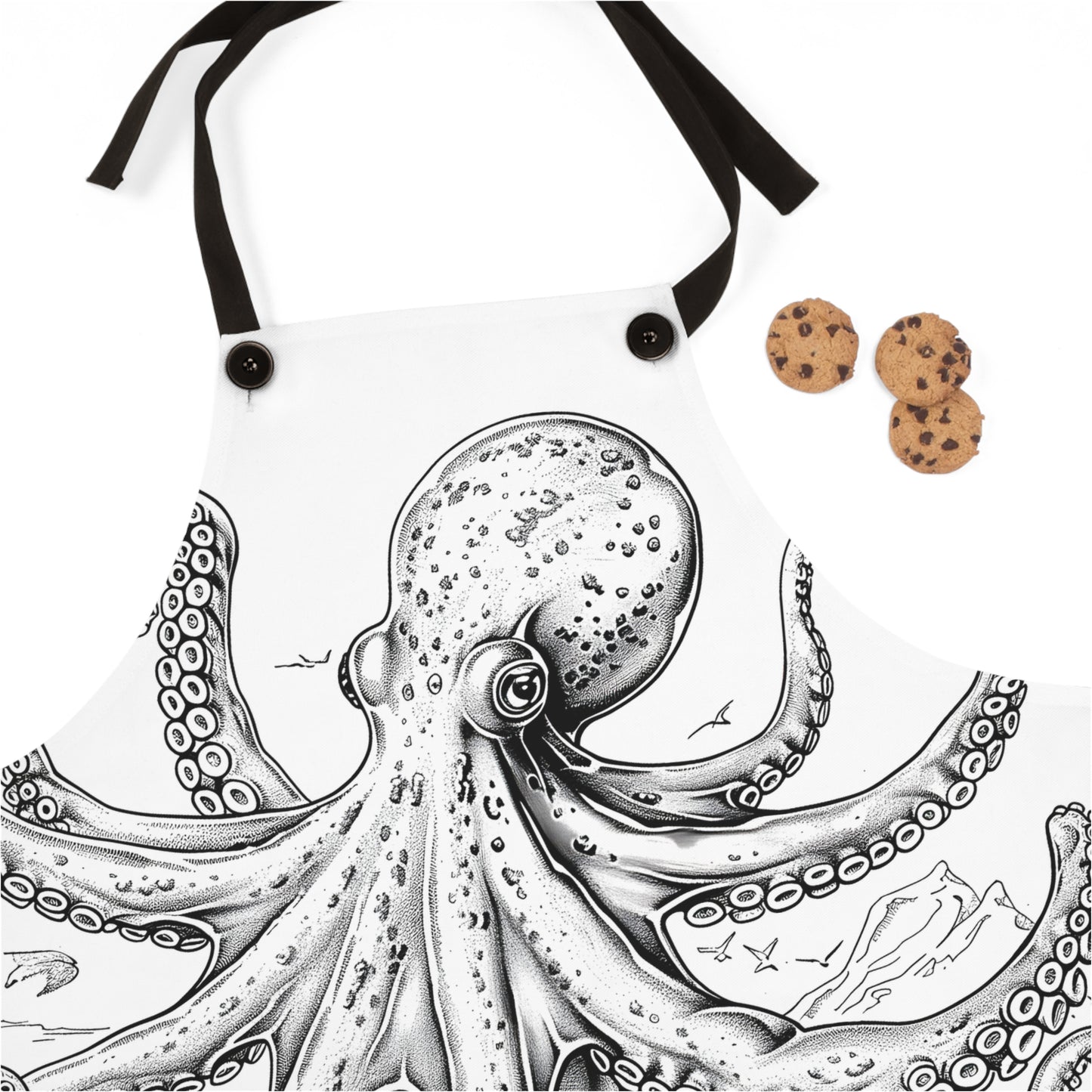 Apron Coloring Kit with 10 Fabric Markers - Octopus