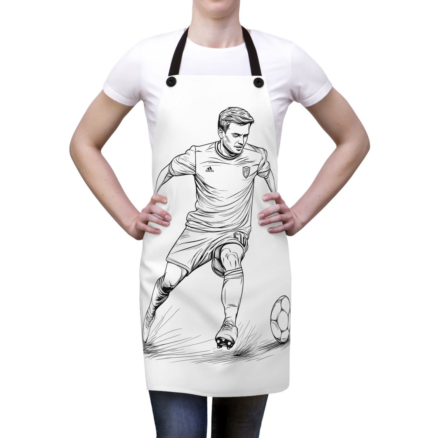 Apron Coloring Kit with 10 Fabric Markers - Soccer