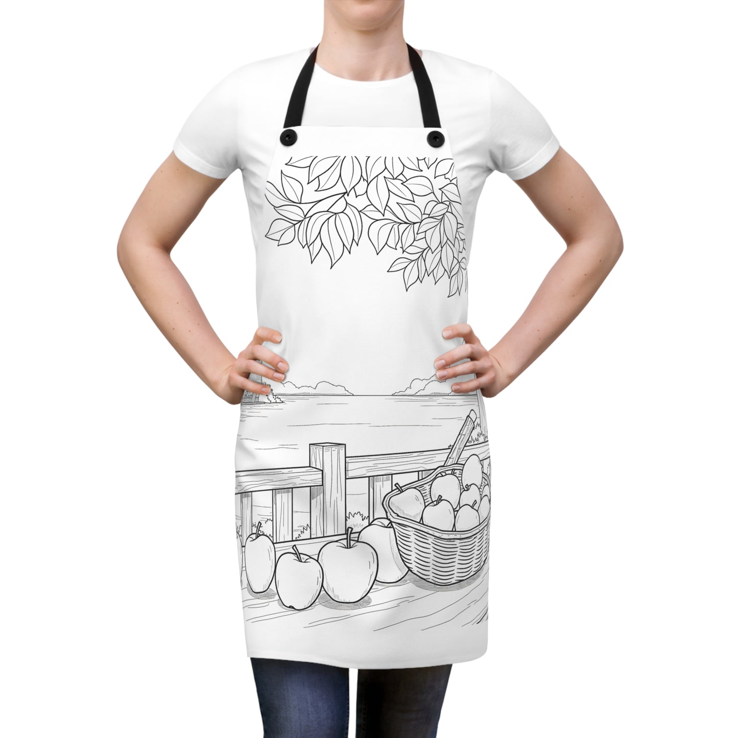 Apron Coloring Kit with 10 Fabric Markers - Countryside View