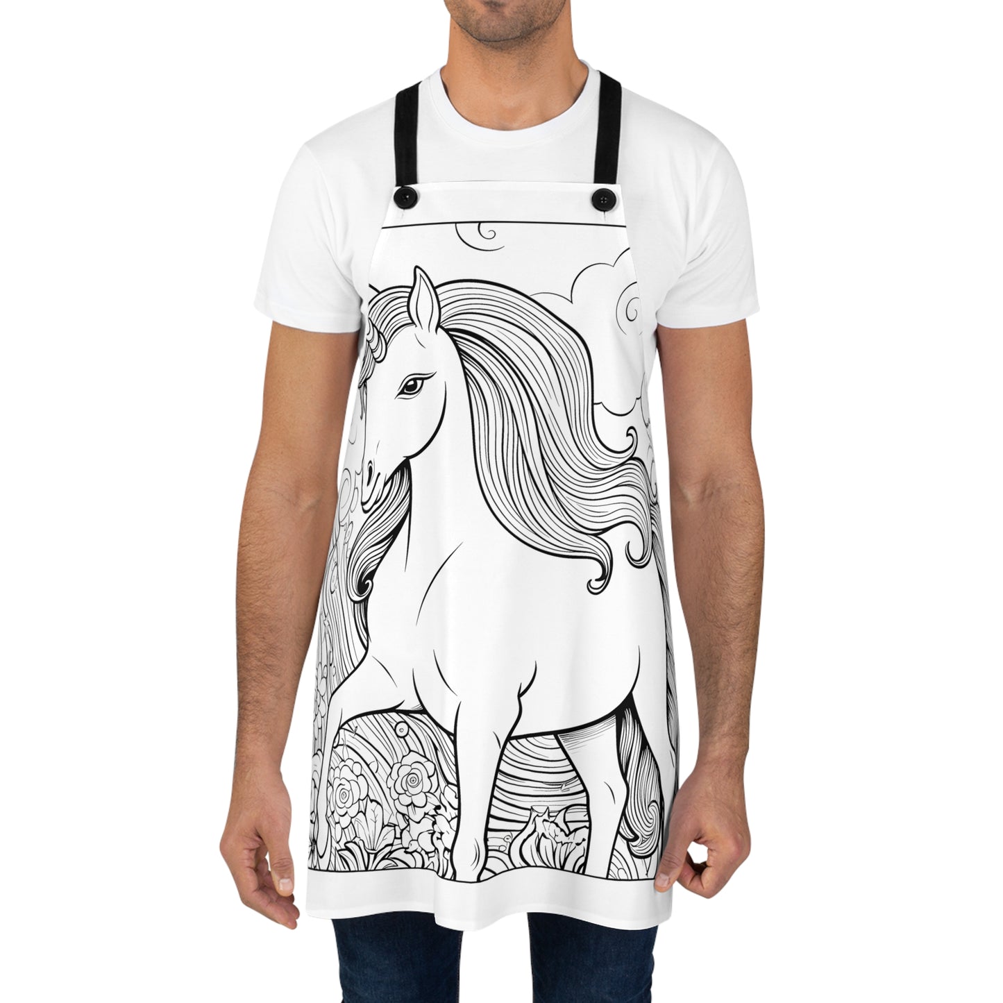 Apron Coloring Kit with 10 Fabric Markers - Fantasy Unicorn