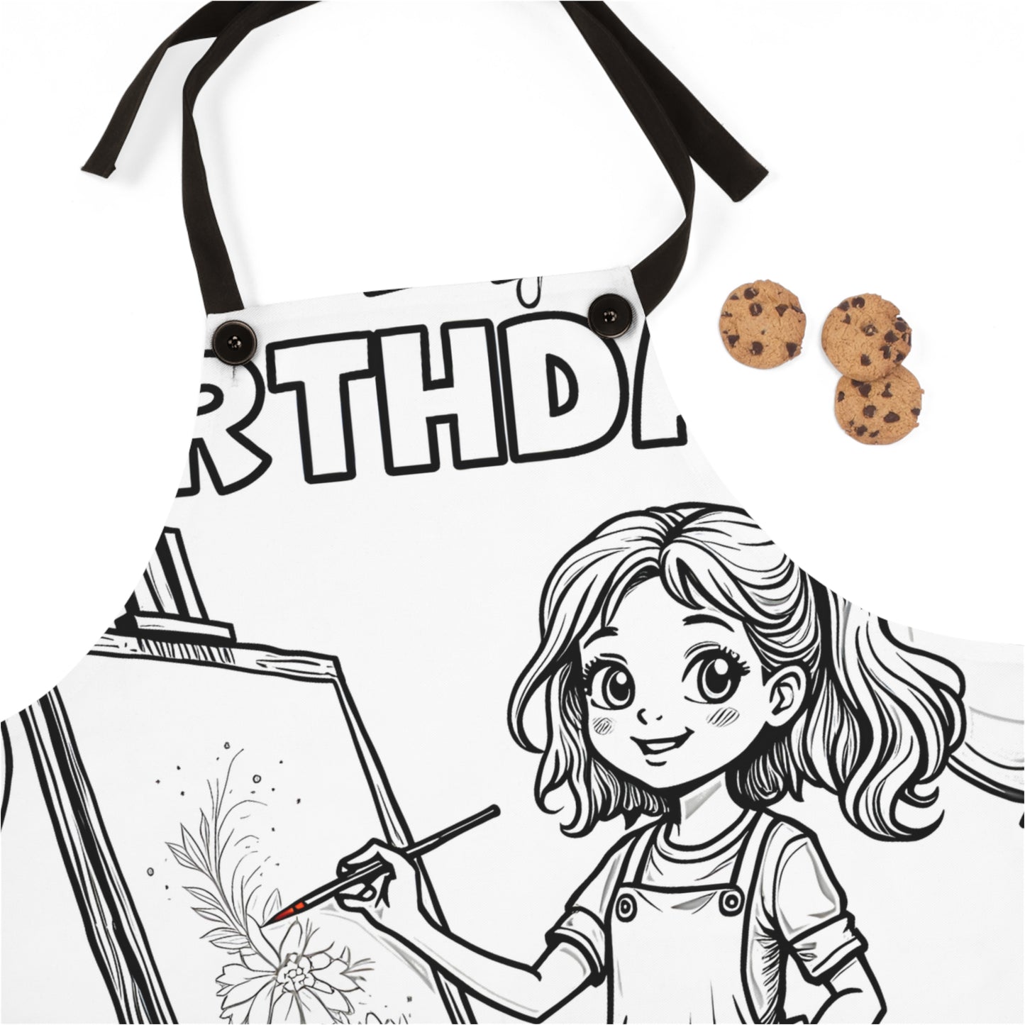 Apron Coloring Kit with 10 Fabric Markers - Birthday Celebration