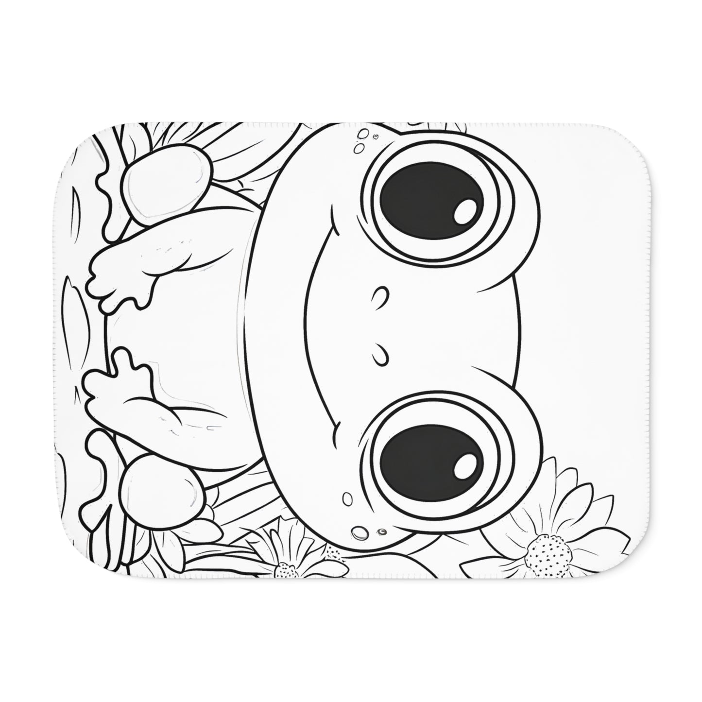 Blanket Coloring Kit with 10 Fabric Markers - Cute Frog