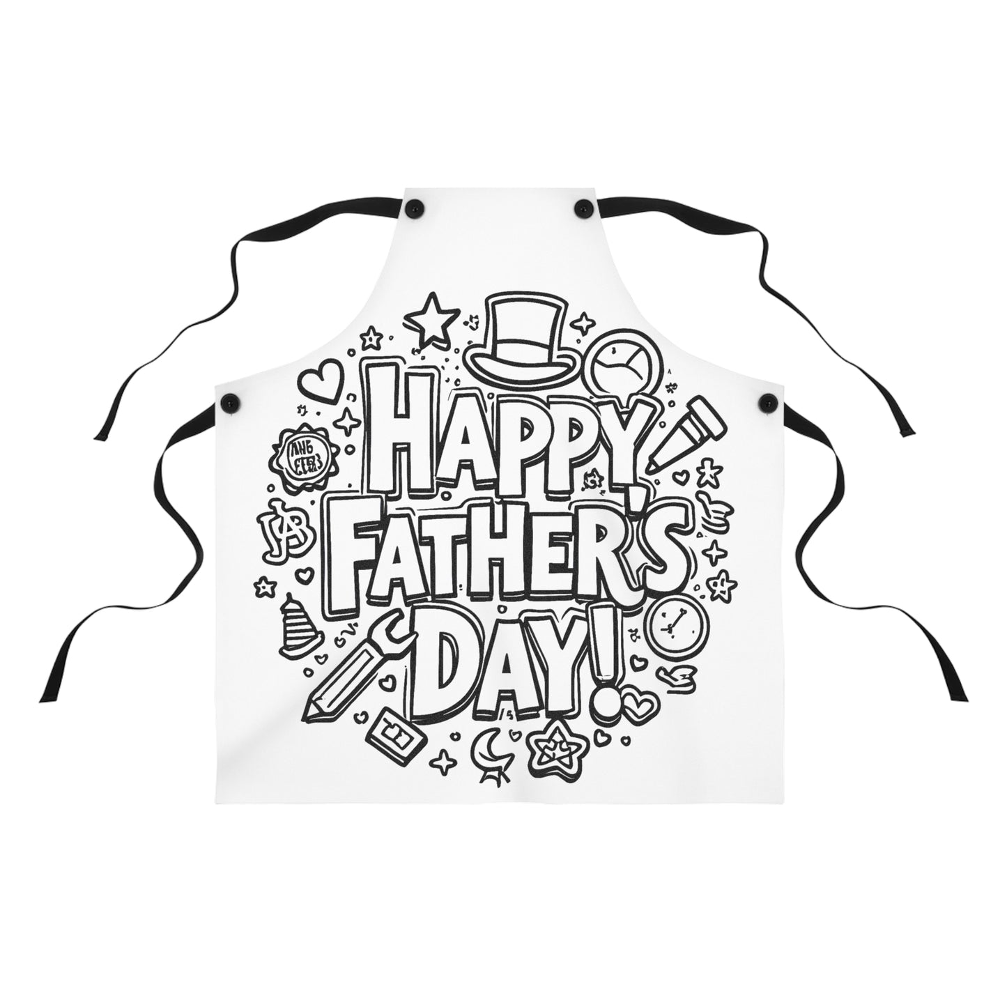 Apron Coloring Kit with 10 Fabric Markers - Father's Day