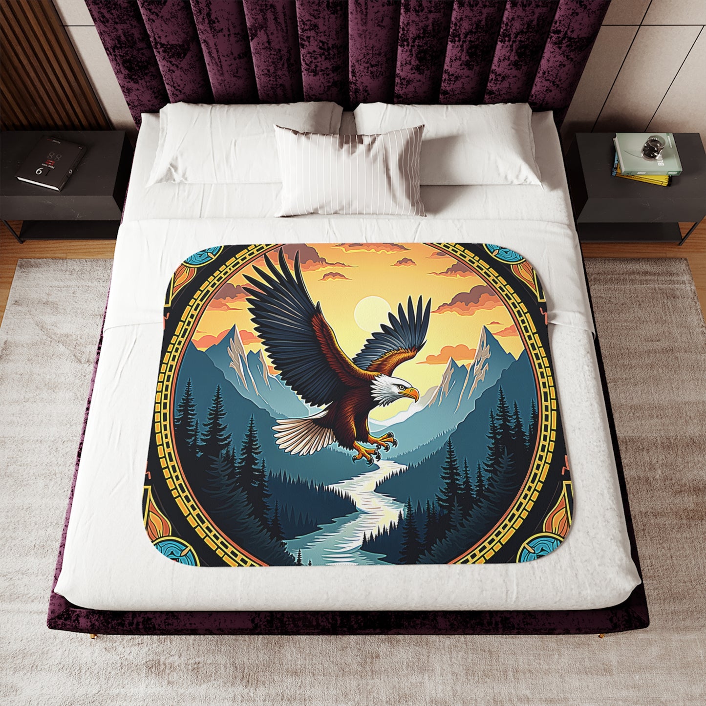 Blanket Colorful Graphic Design - Eagle