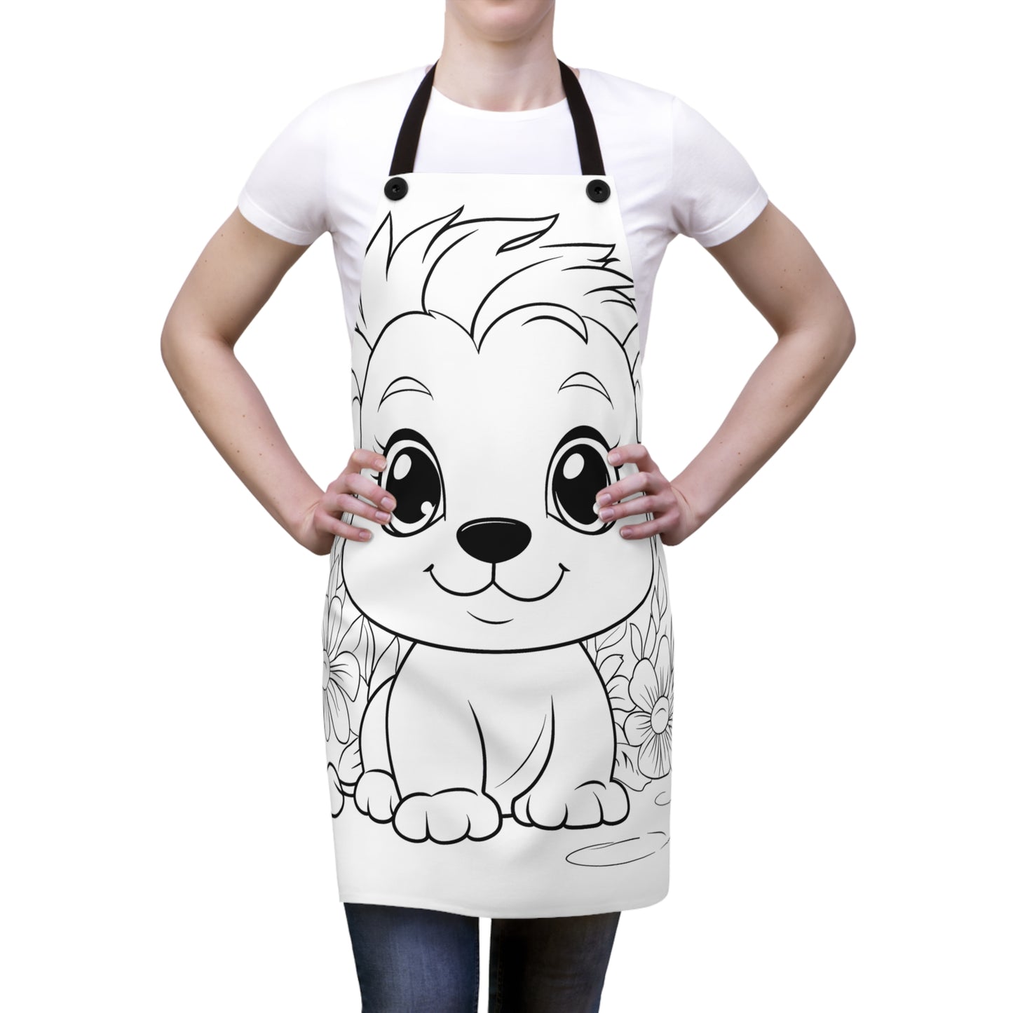 Apron Coloring Kit with 10 Fabric Markers - Baby Lion