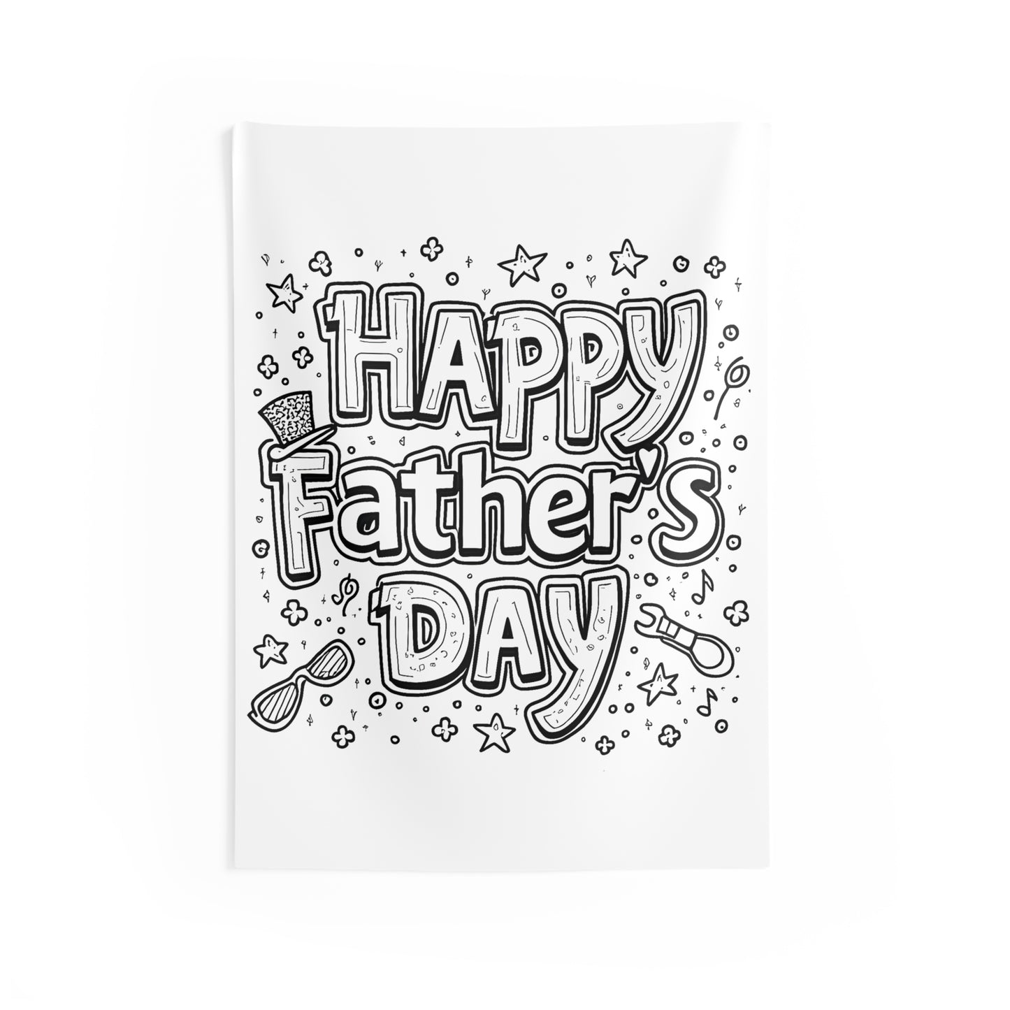 Indoor Wall Tapestries Coloring Kit with 10 Fabric Markers - Father's Day